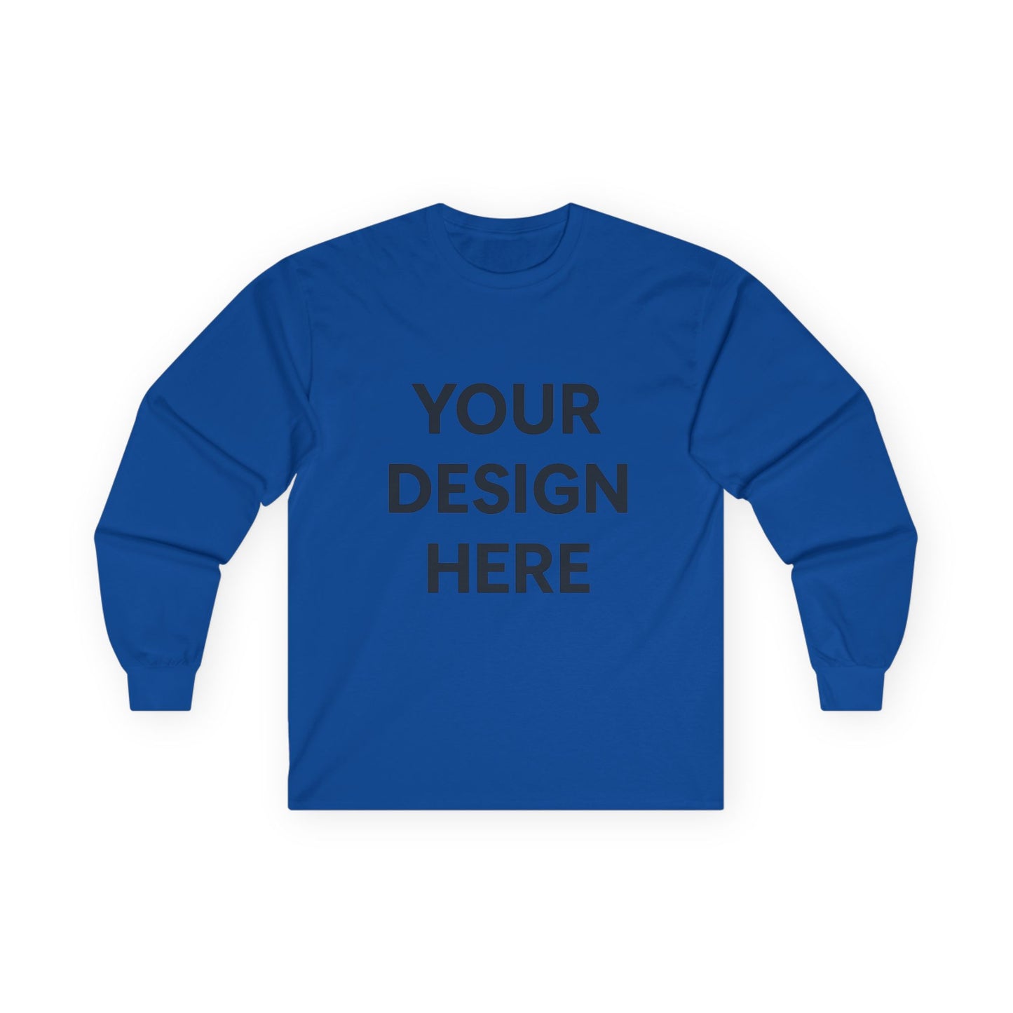 Custom Gildan 2400 Ultra Cotton Long Sleeve T-Shirt Personalized Heavyweight Tee Custom Logo, Text, or Design Unisex Durable Cotton Shirt
