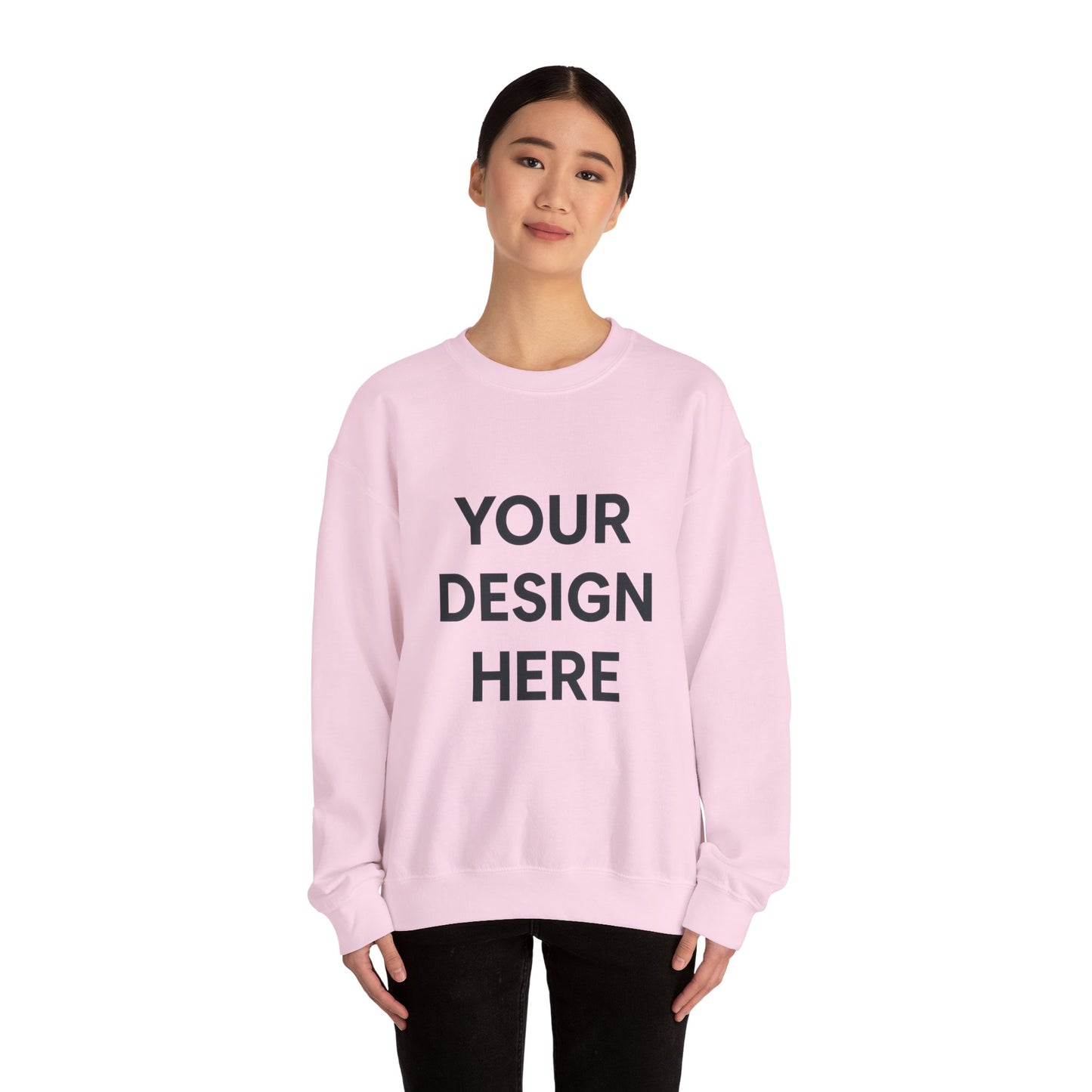 Custom Gildan 18000 Crewneck Sweatshirt | Personalized Heavy Blend Fleece Pullover | Custom Logo, Text, or Design | Unisex Cozy Cotton-Poly Sweatshirt