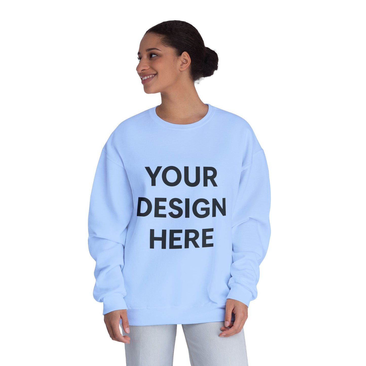 Custom Jerzees 562MR NuBlend Crewneck Sweatshirt Personalized Fleece Pullover Custom Logo, Text, or Design Soft Midweight Unisex Sweatshirt