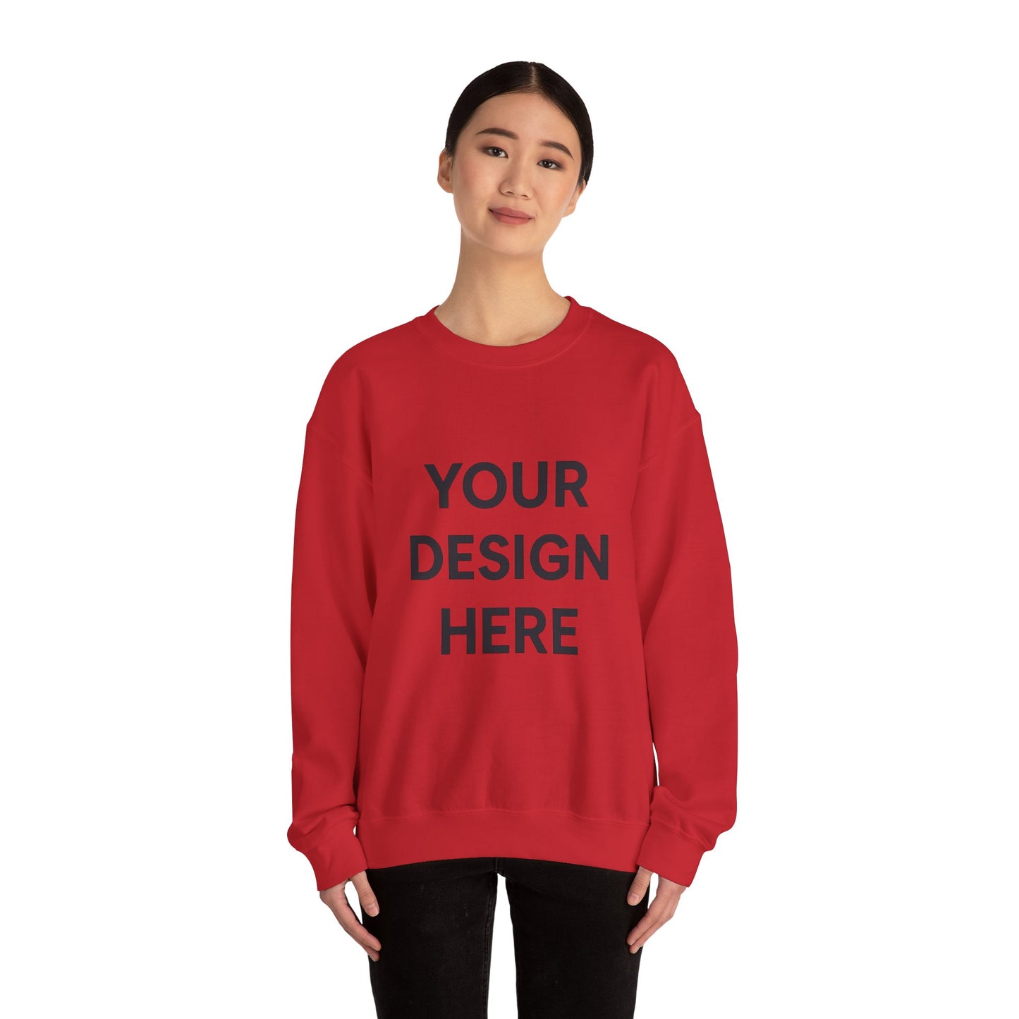 Custom Gildan 18000 Crewneck Sweatshirt | Personalized Heavy Blend Fleece Pullover | Custom Logo, Text, or Design | Unisex Cozy Cotton-Poly Sweatshirt