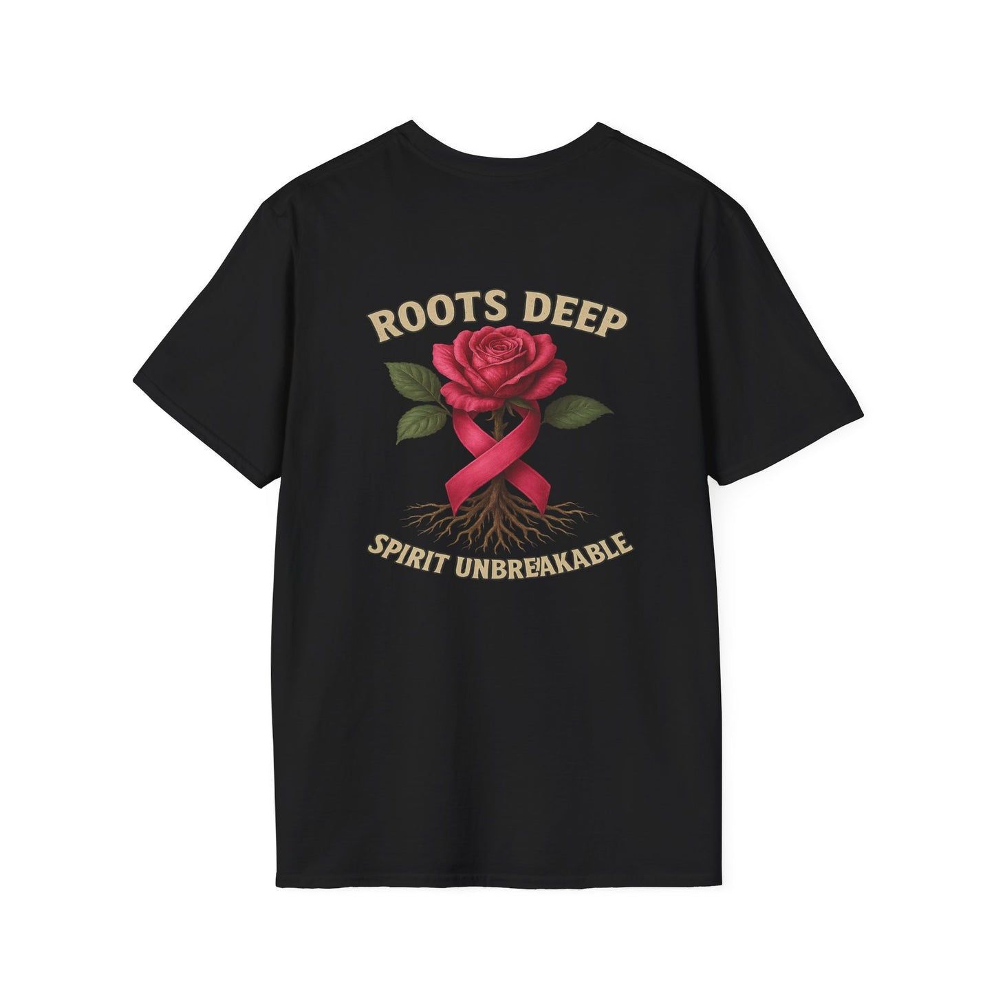 Roots Deep Unisex Softstyle T-Shirt - Inspirational Awareness Tee, Gift for Support, Motivational Shirt, Casual Wear, Fundraising Apparel