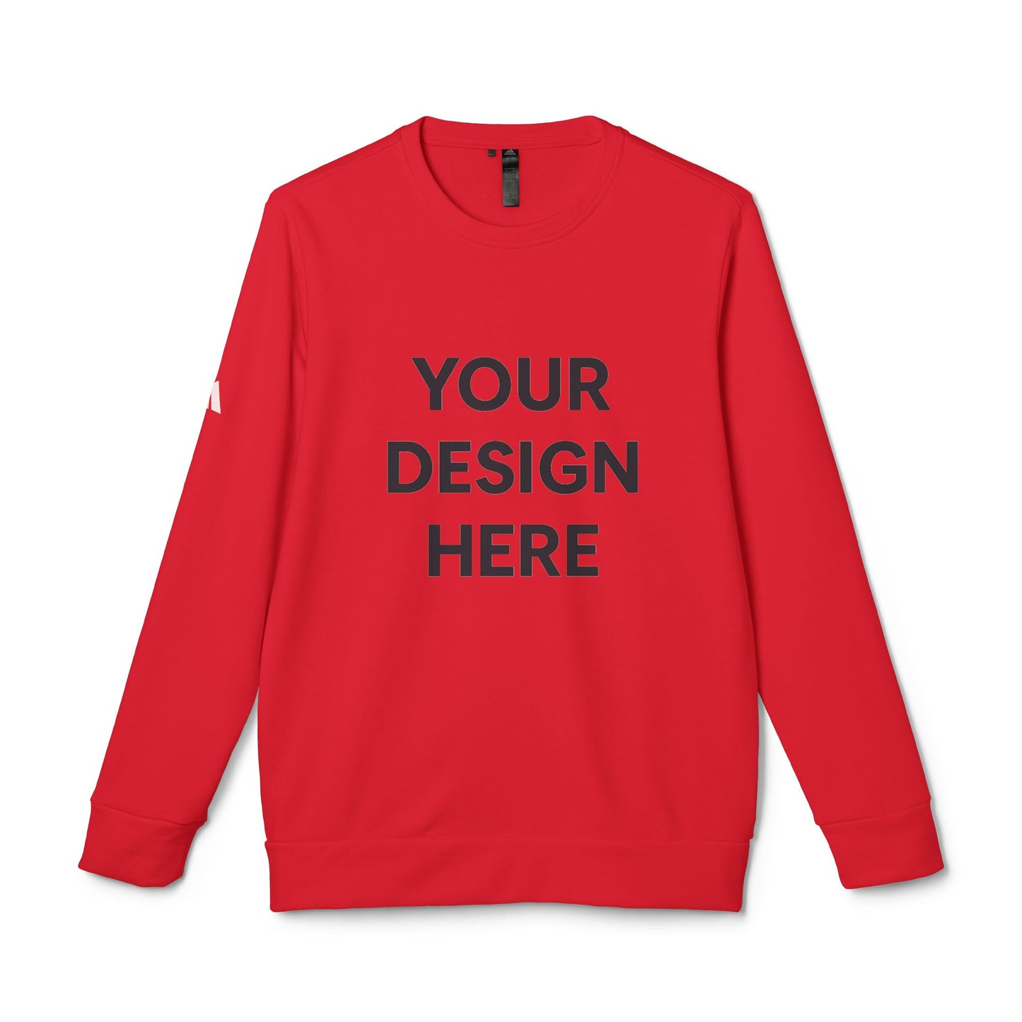 Custom Adidas Fleece Crewneck Sweatshirt Personalized Performance Pullover Soft Midweight Cotton-Poly Blend Custom Logo or Embroidery