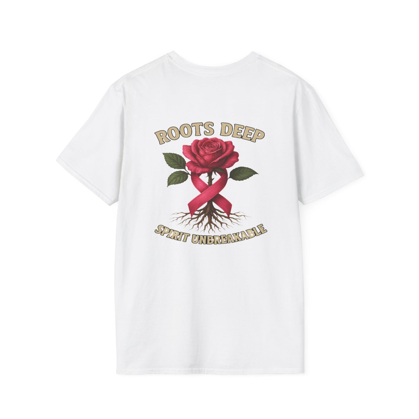 Roots Deep Unisex Softstyle T-Shirt - Inspirational Awareness Tee, Gift for Support, Motivational Shirt, Casual Wear, Fundraising Apparel