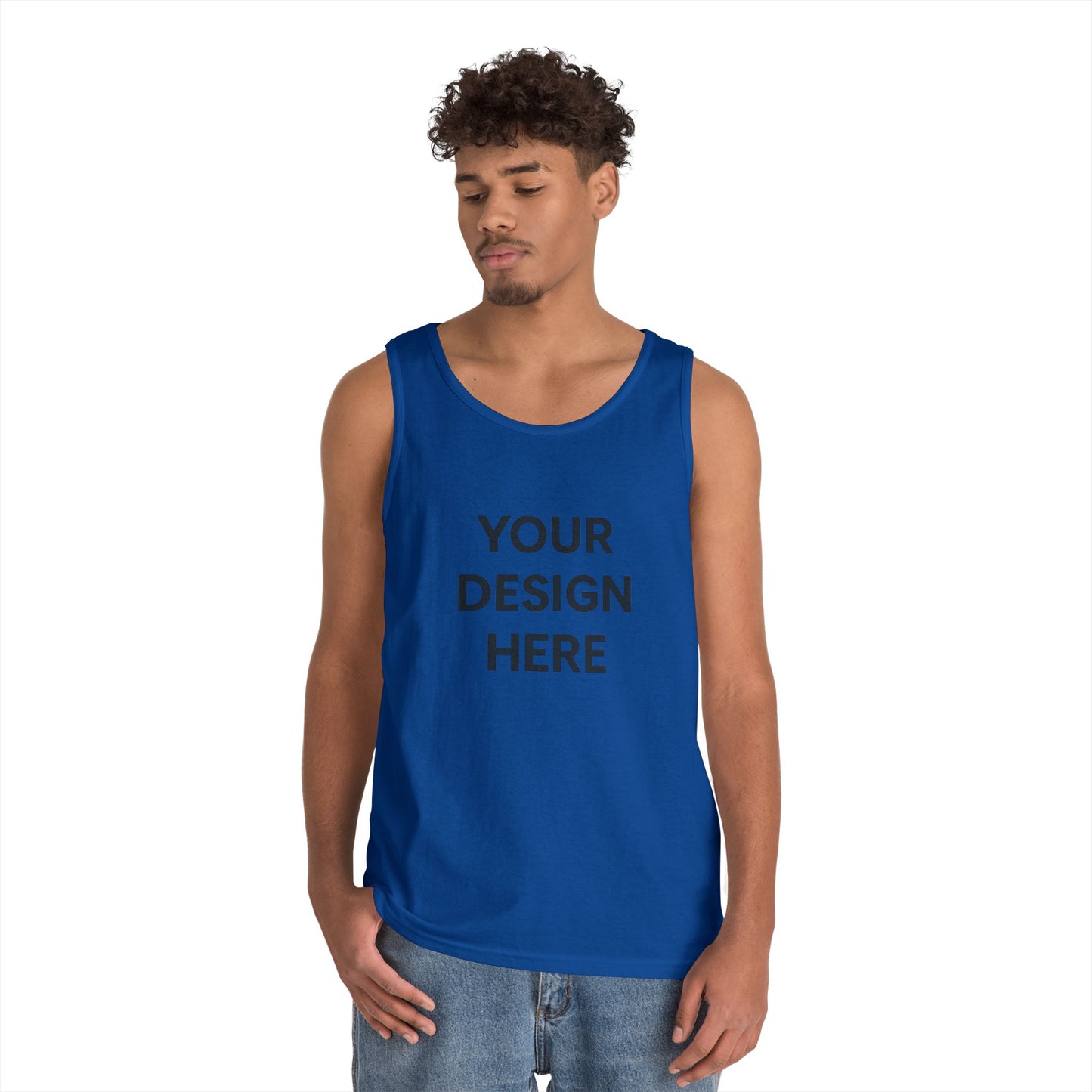 Custom Gildan 5200 Heavy Cotton Tank Top Personalized Sleeveless Shirt Custom Logo, Text, or Design Unisex Classic Fit Summer Tee