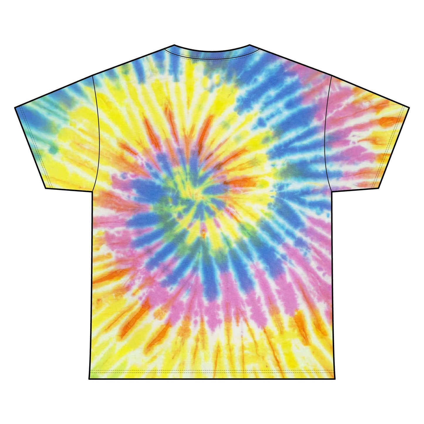 Custom Gildan 5000 Tie-Dye T-Shirt Personalized Heavy Cotton Tee Vibrant Swirl Design Custom Logo, Text, or Artwork Unisex Retro Shirt