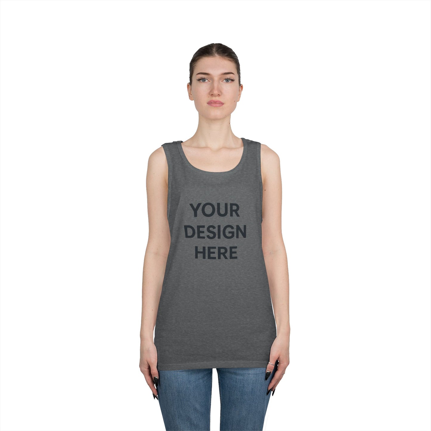 Custom Gildan 5200 Heavy Cotton Tank Top Personalized Sleeveless Shirt Custom Logo, Text, or Design Unisex Classic Fit Summer Tee