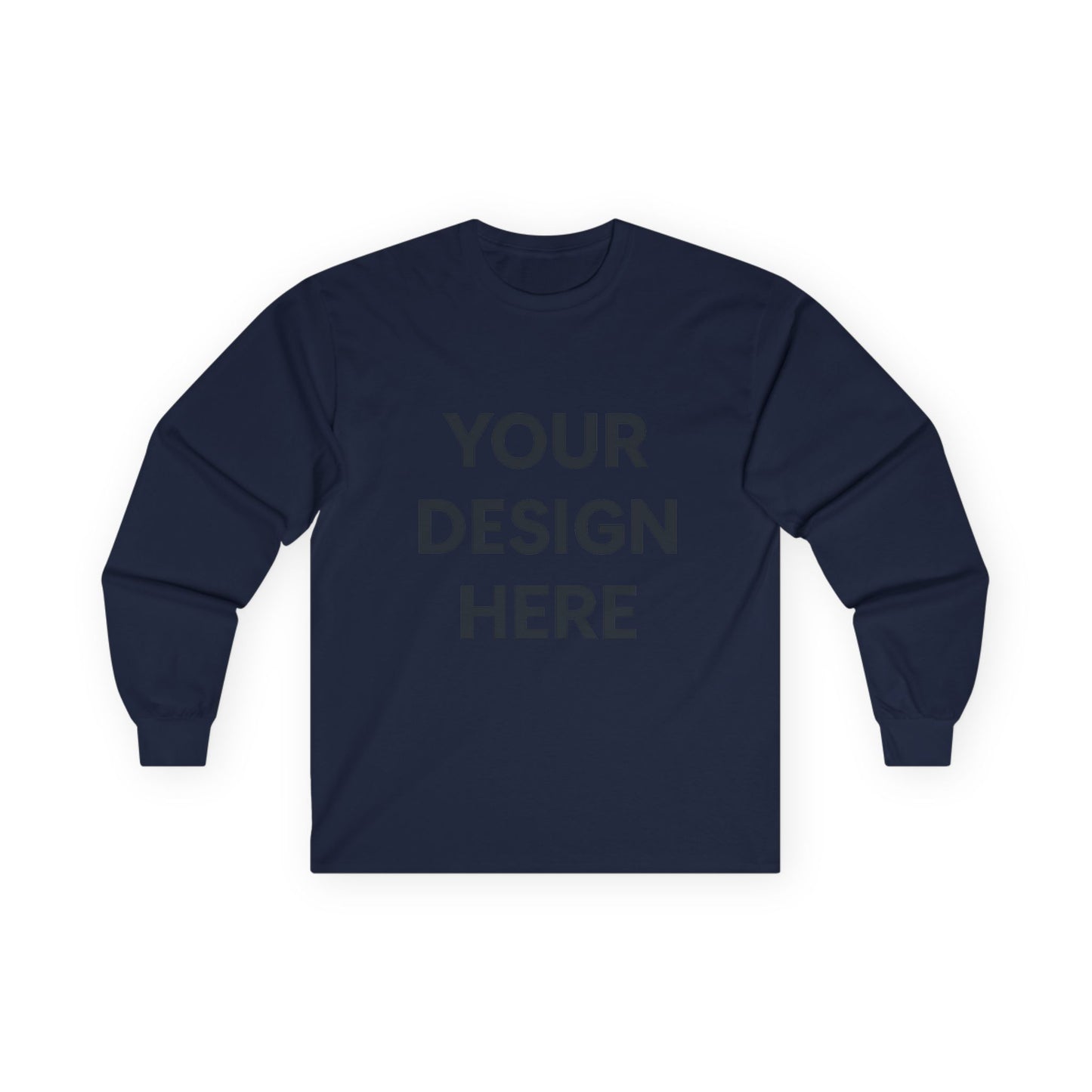 Custom Gildan 2400 Ultra Cotton Long Sleeve T-Shirt Personalized Heavyweight Tee Custom Logo, Text, or Design Unisex Durable Cotton Shirt