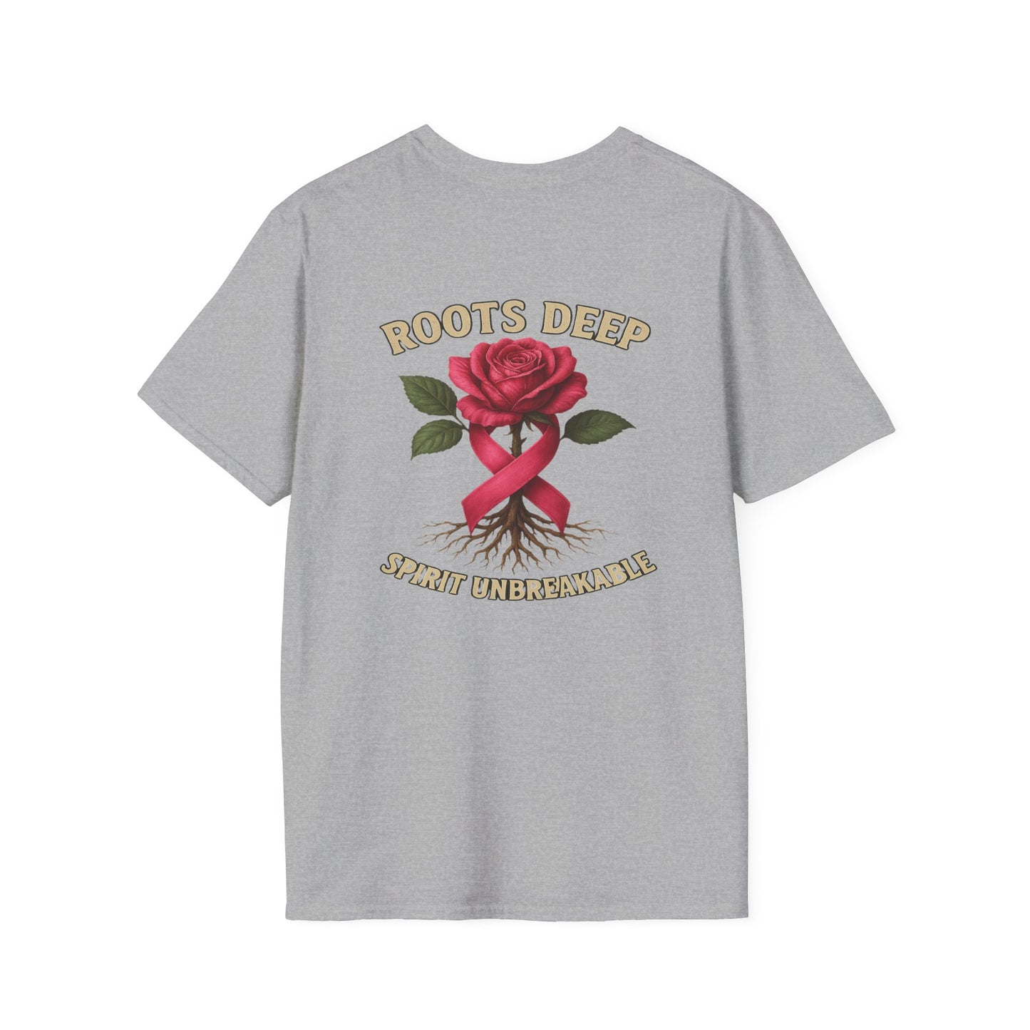 Roots Deep Unisex Softstyle T-Shirt - Inspirational Awareness Tee, Gift for Support, Motivational Shirt, Casual Wear, Fundraising Apparel