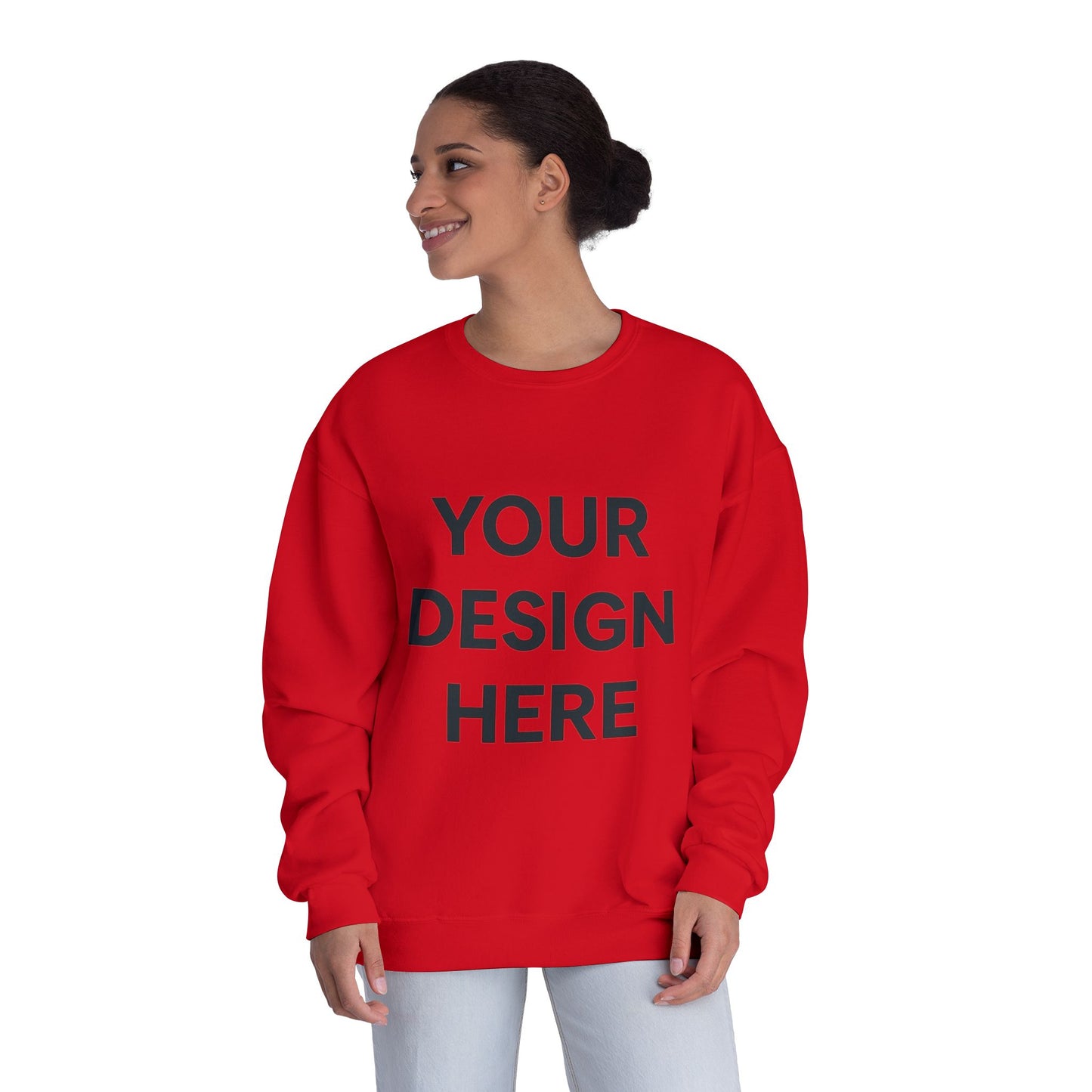 Custom Jerzees 562MR NuBlend Crewneck Sweatshirt Personalized Fleece Pullover Custom Logo, Text, or Design Soft Midweight Unisex Sweatshirt