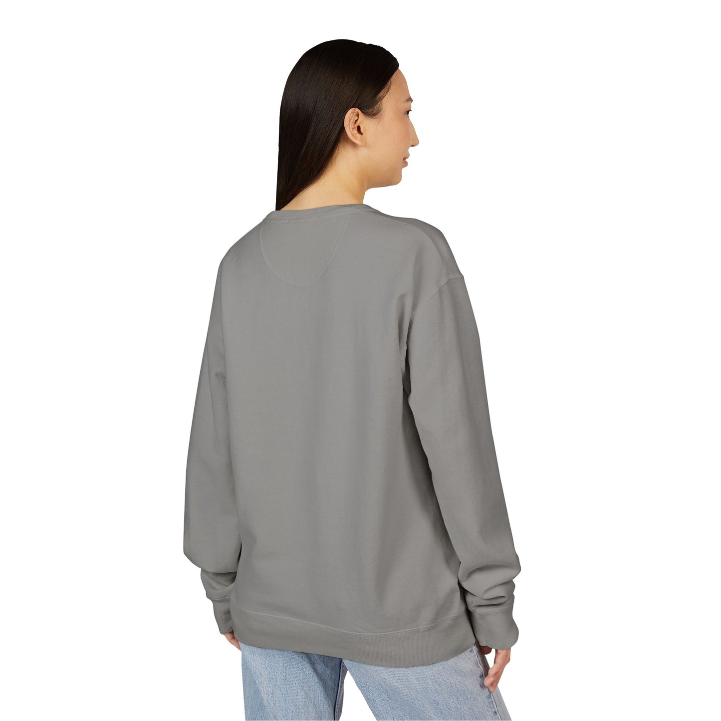 Custom Hanes GDH400 ComfortWash Crewneck Sweatshirt Personalized Garment-Dyed Fleece Pullover Vintage Soft Cotton Blend Custom Logo, Text, or Design