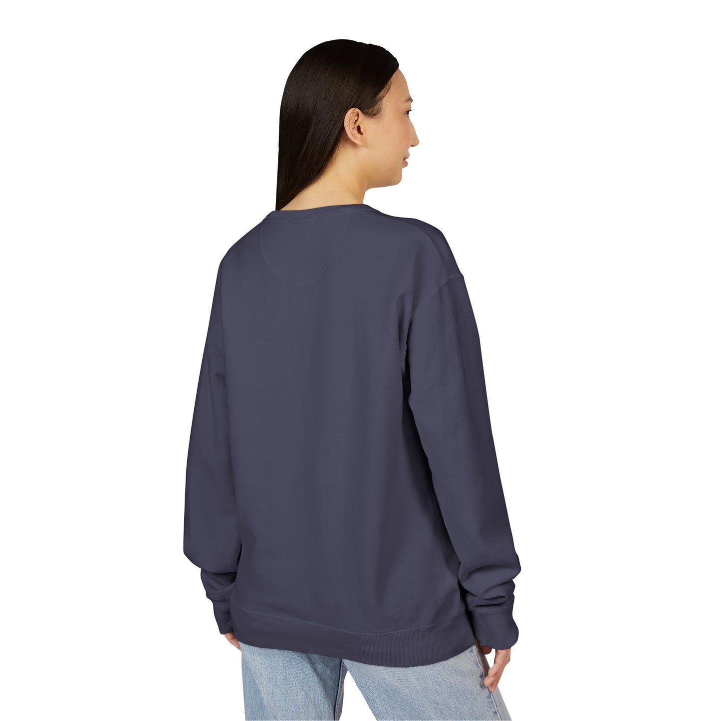 Custom Hanes GDH400 ComfortWash Crewneck Sweatshirt Personalized Garment-Dyed Fleece Pullover Vintage Soft Cotton Blend Custom Logo, Text, or Design