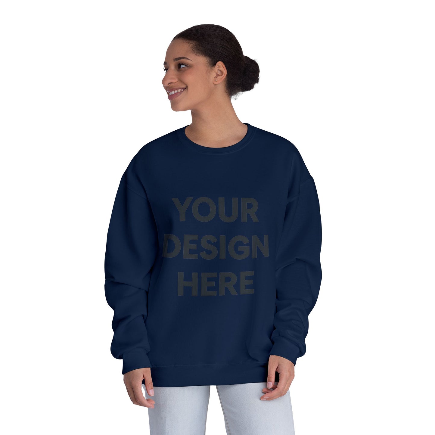 Custom Jerzees 562MR NuBlend Crewneck Sweatshirt Personalized Fleece Pullover Custom Logo, Text, or Design Soft Midweight Unisex Sweatshirt