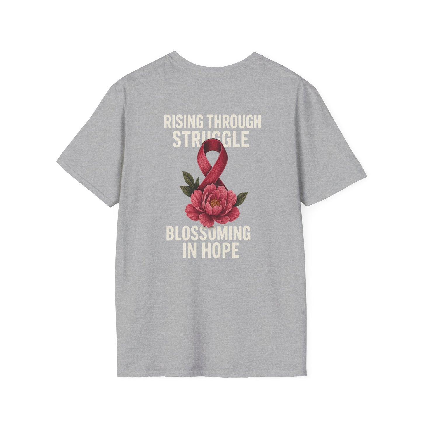 Hope Blossom T-Shirt | Inspirational Quote Tee, Gift for Loved Ones, Awareness Shirt, Motivational Apparel, Casual Wear