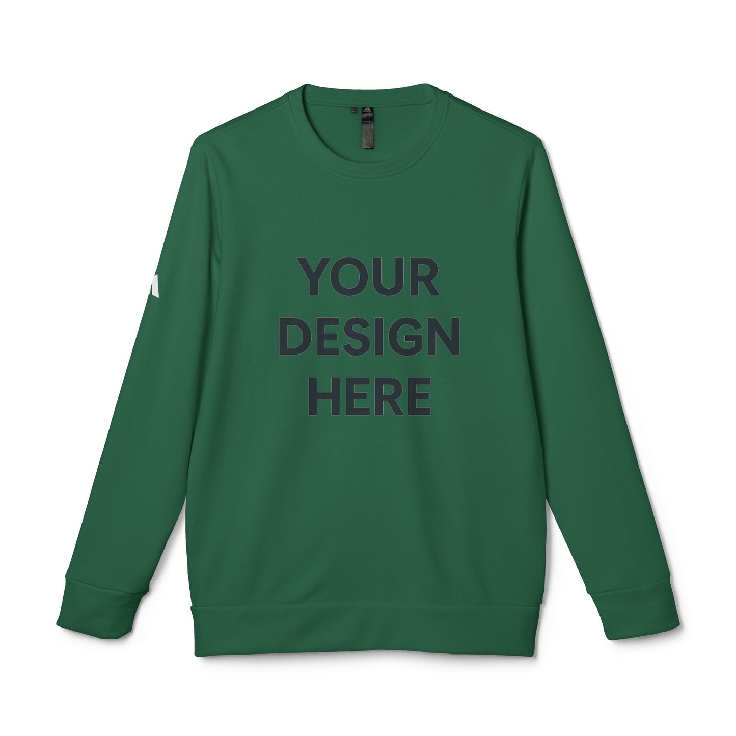 Custom Adidas Fleece Crewneck Sweatshirt Personalized Performance Pullover Soft Midweight Cotton-Poly Blend Custom Logo or Embroidery