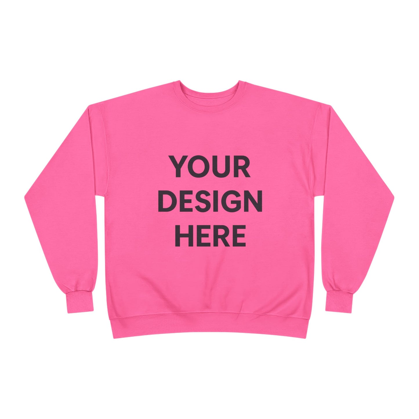 Custom Hanes P160 EcoSmart Crewneck Sweatshirt Personalized Eco-Friendly Fleece Pullover Sustainable Cotton-Poly Blend Custom Logo, Text, or Design