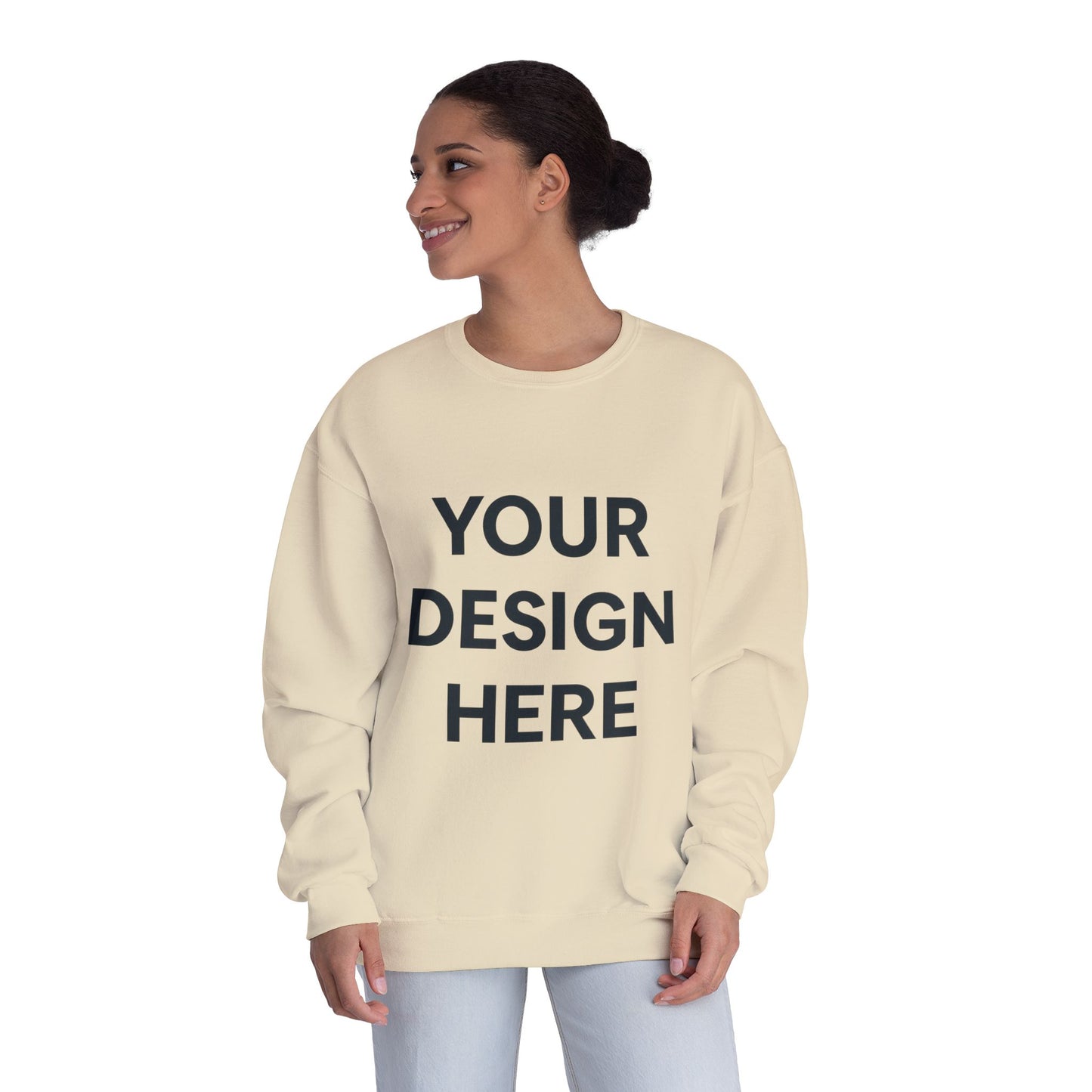 Custom Jerzees 562MR NuBlend Crewneck Sweatshirt Personalized Fleece Pullover Custom Logo, Text, or Design Soft Midweight Unisex Sweatshirt