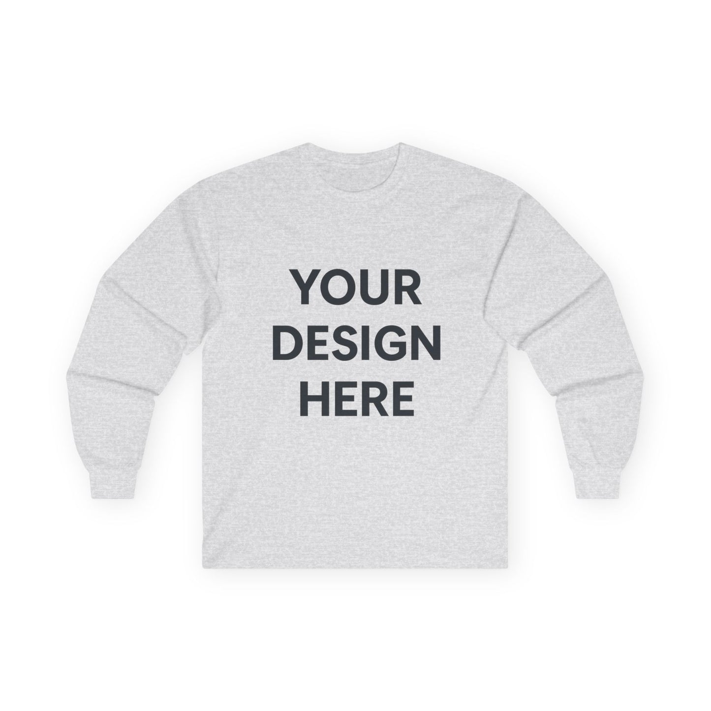 Custom Gildan 2400 Ultra Cotton Long Sleeve T-Shirt Personalized Heavyweight Tee Custom Logo, Text, or Design Unisex Durable Cotton Shirt