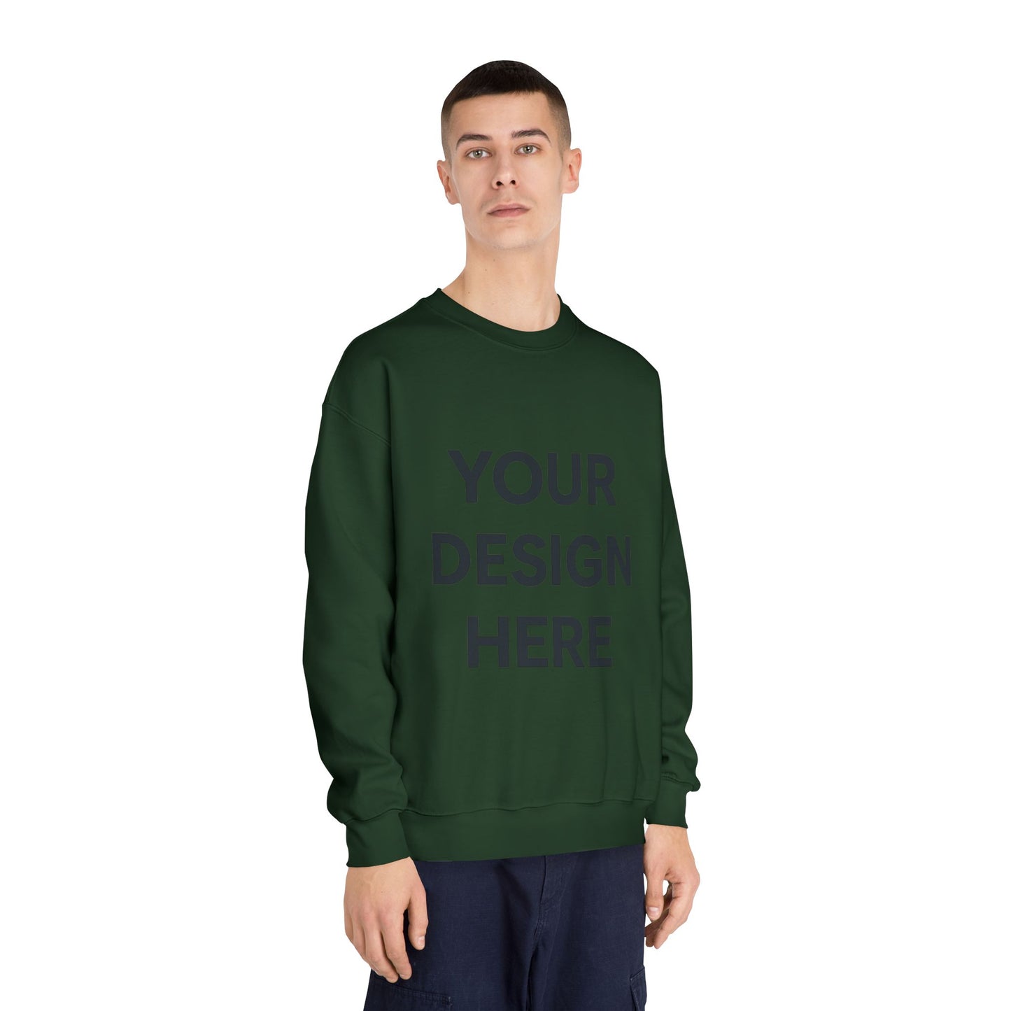 Custom Gildan 12000 DryBlend Crewneck Sweatshirt Personalized Moisture-Wicking Fleece Pullover Custom Logo, Text, or Design Unisex Cotton-Poly Sweatshirt