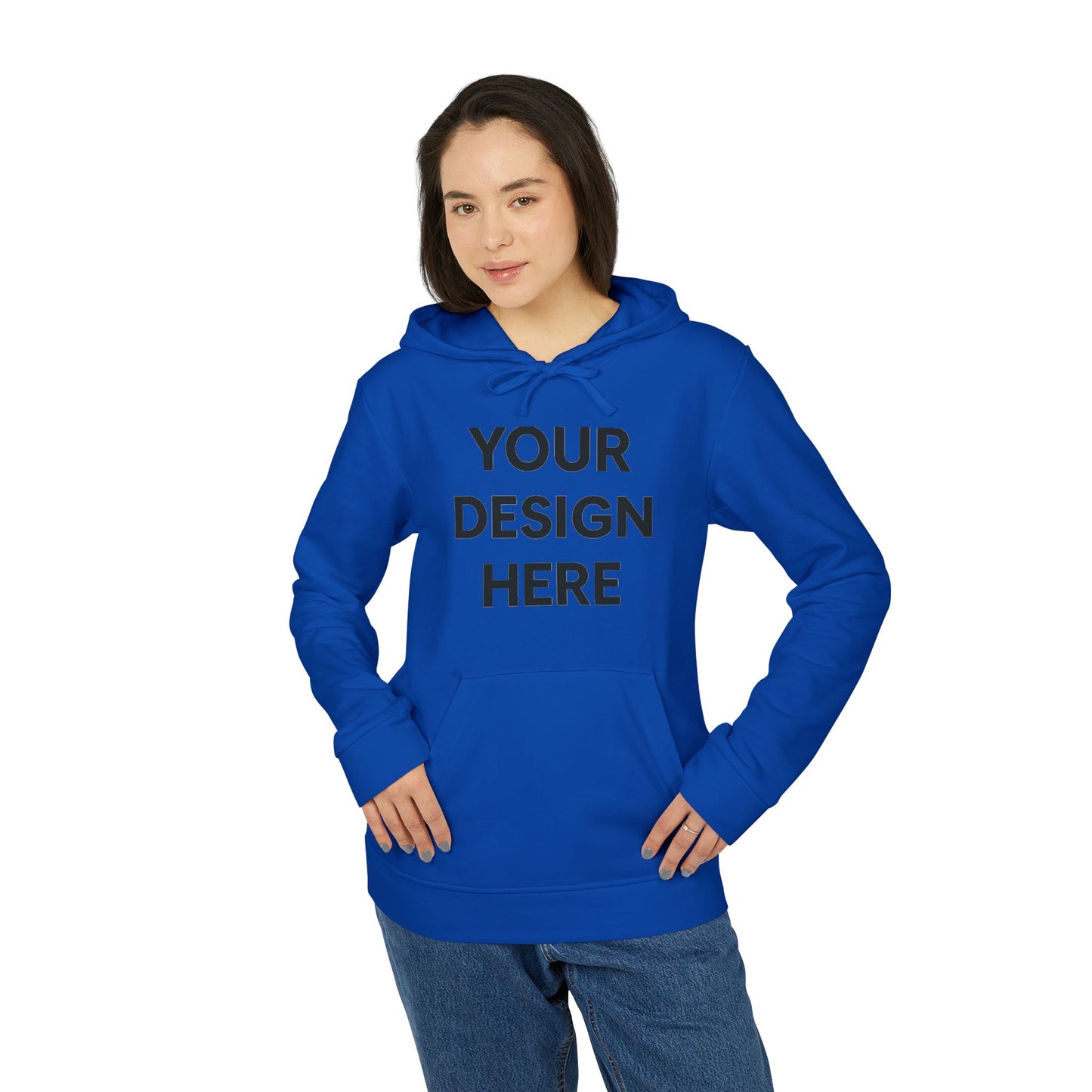 Custom Adidas A432 Fleece Hoodie Personalized Performance Pullover Soft Cotton-Blend Hooded Sweatshirt Custom Logo or Embroidery