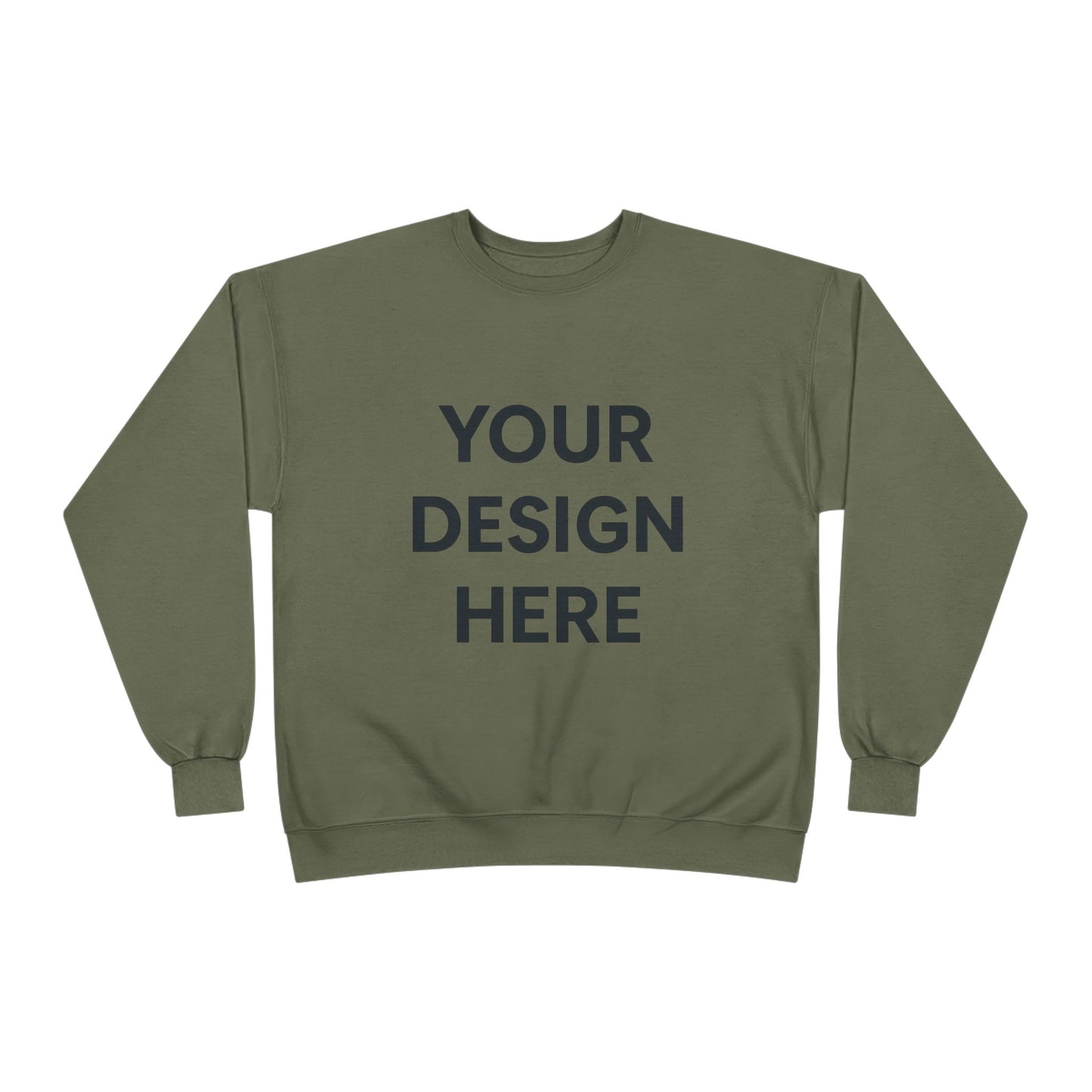 Custom Hanes P160 EcoSmart Crewneck Sweatshirt Personalized Eco-Friendly Fleece Pullover Sustainable Cotton-Poly Blend Custom Logo, Text, or Design