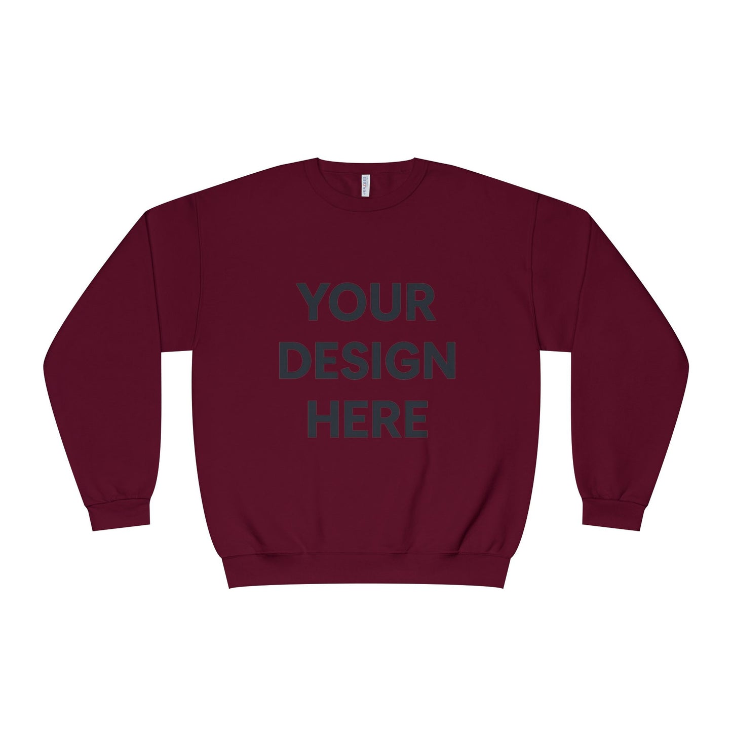 Custom Jerzees 562MR NuBlend Crewneck Sweatshirt Personalized Fleece Pullover Custom Logo, Text, or Design Soft Midweight Unisex Sweatshirt