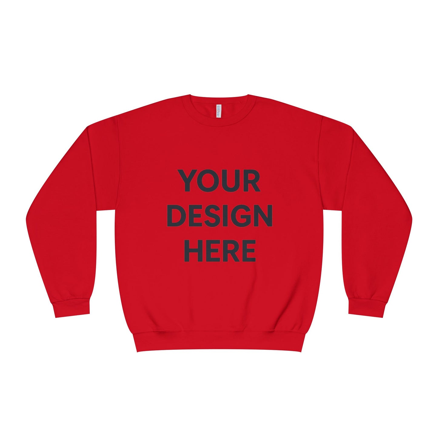 Custom Jerzees 562MR NuBlend Crewneck Sweatshirt Personalized Fleece Pullover Custom Logo, Text, or Design Soft Midweight Unisex Sweatshirt