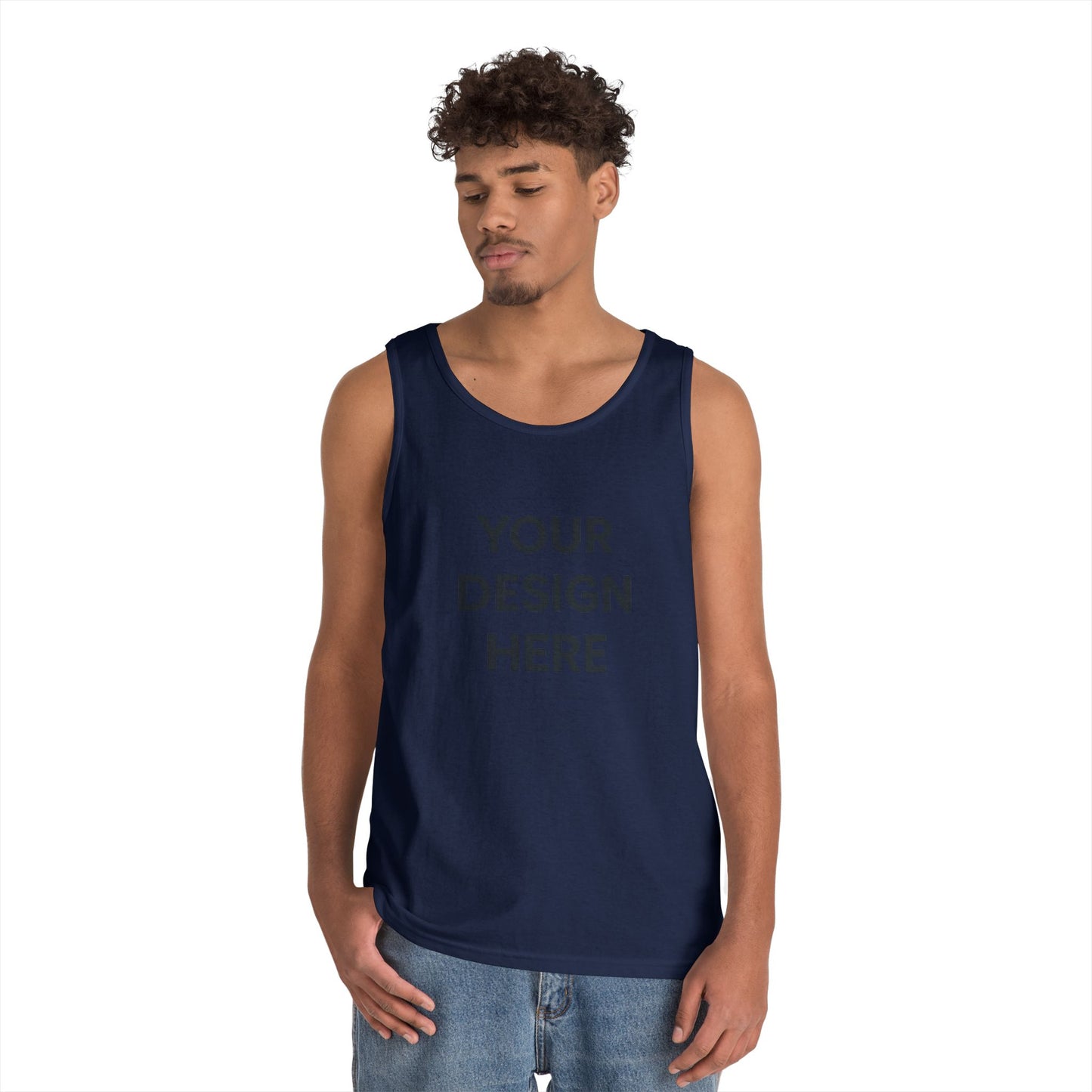 Custom Gildan 5200 Heavy Cotton Tank Top Personalized Sleeveless Shirt Custom Logo, Text, or Design Unisex Classic Fit Summer Tee