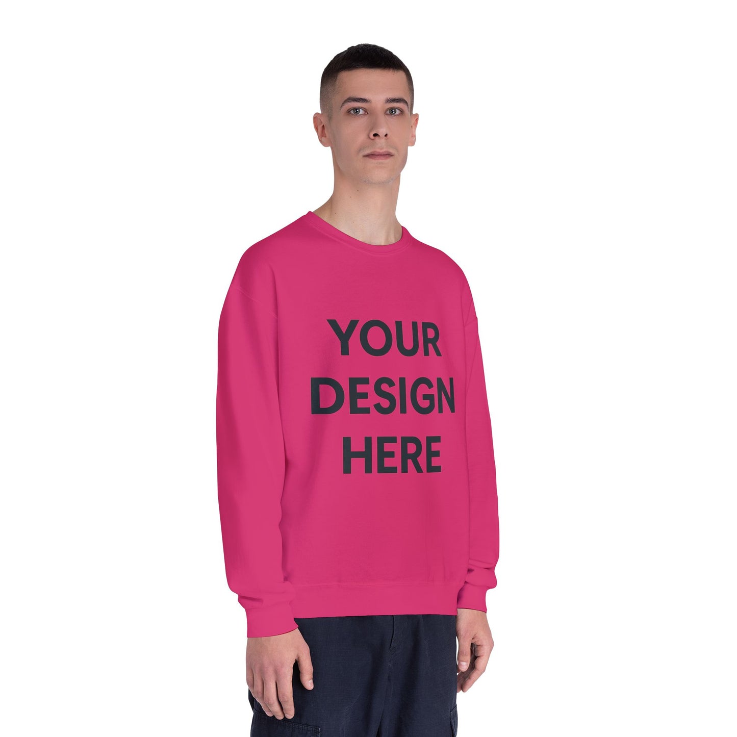 Custom Jerzees 562MR NuBlend Crewneck Sweatshirt Personalized Fleece Pullover Custom Logo, Text, or Design Soft Midweight Unisex Sweatshirt