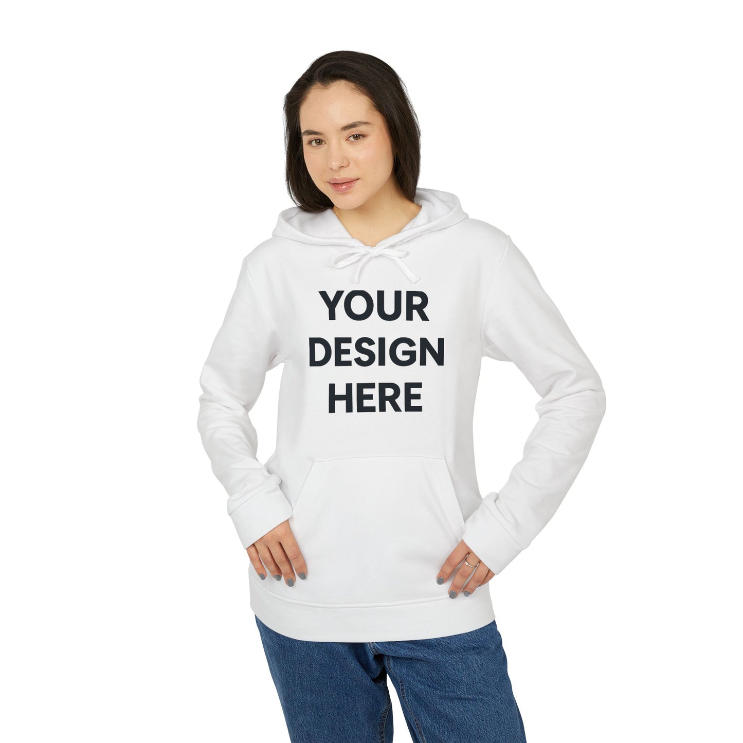 Custom Adidas A432 Fleece Hoodie Personalized Performance Pullover Soft Cotton-Blend Hooded Sweatshirt Custom Logo or Embroidery
