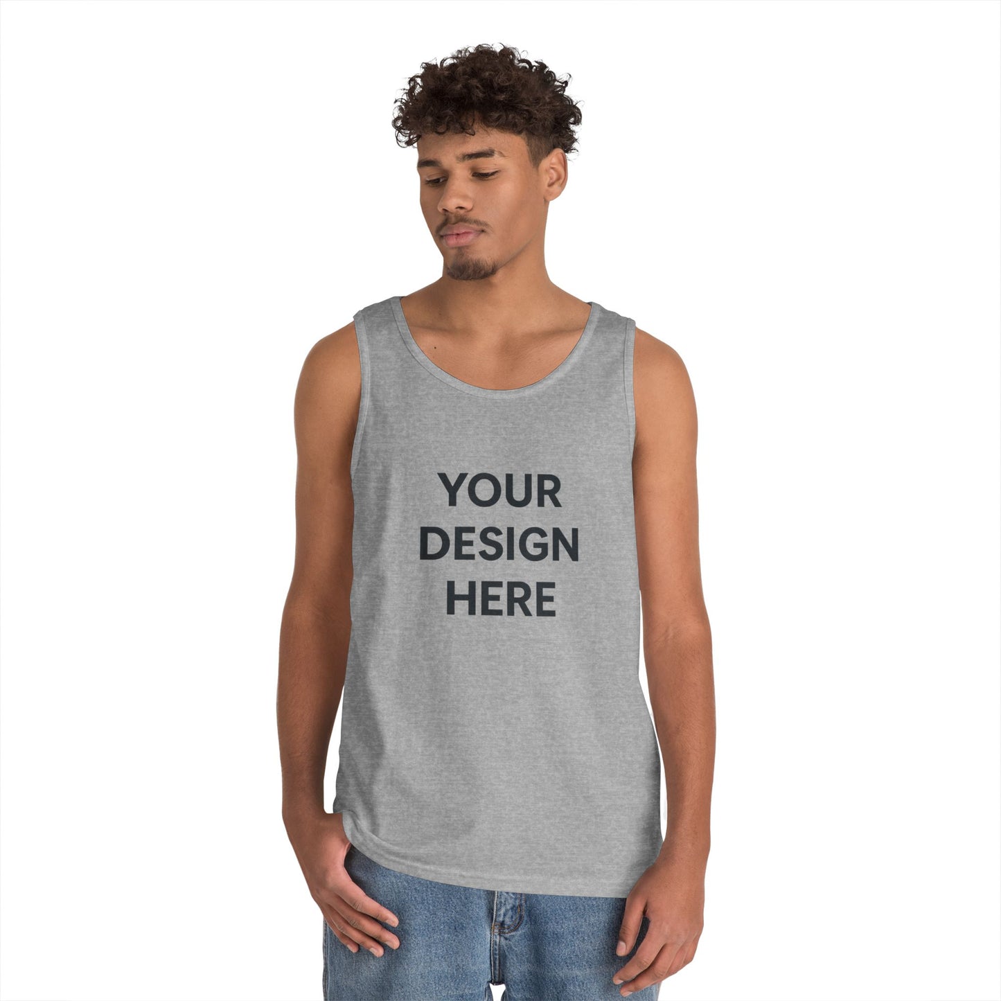 Custom Gildan 5200 Heavy Cotton Tank Top Personalized Sleeveless Shirt Custom Logo, Text, or Design Unisex Classic Fit Summer Tee