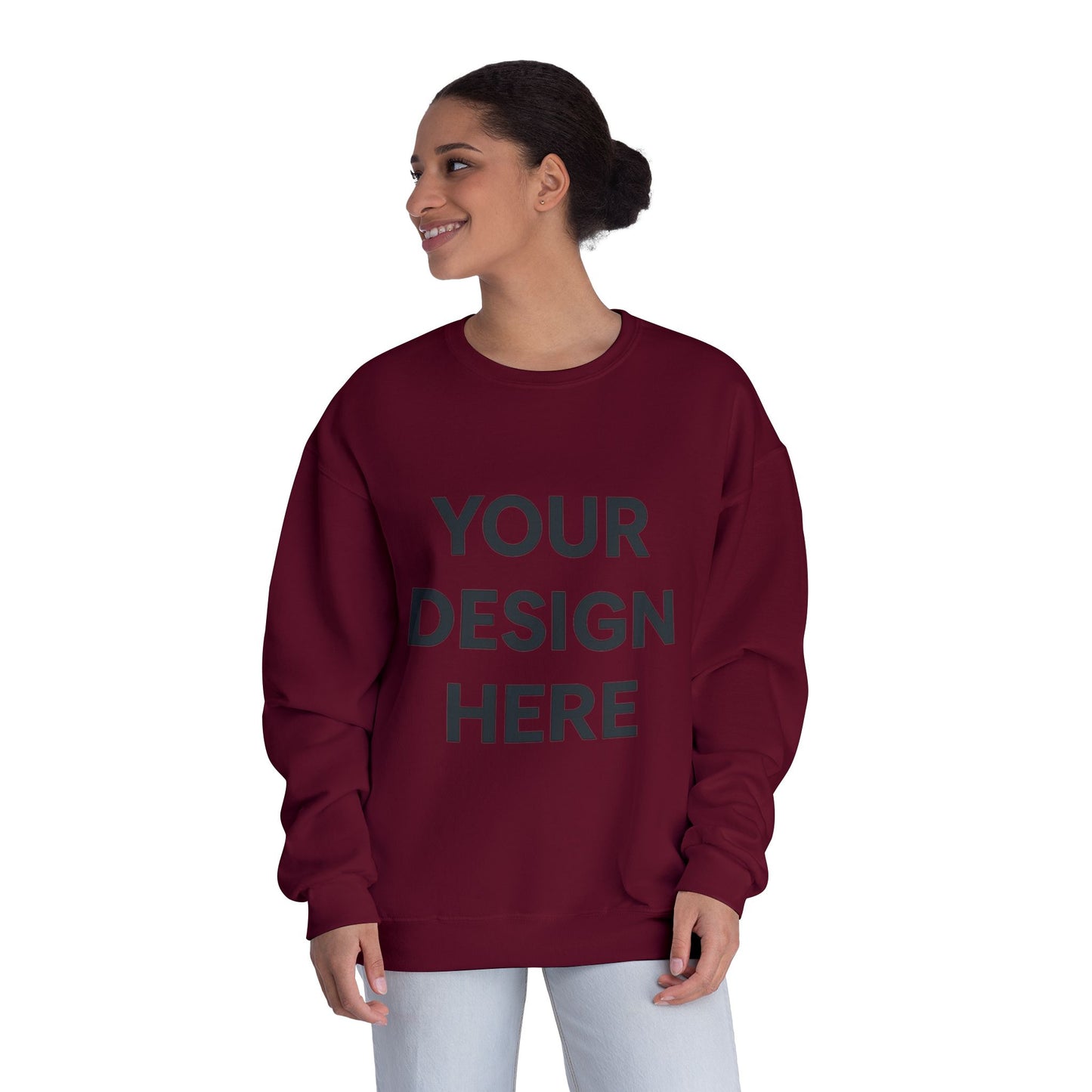 Custom Jerzees 562MR NuBlend Crewneck Sweatshirt Personalized Fleece Pullover Custom Logo, Text, or Design Soft Midweight Unisex Sweatshirt
