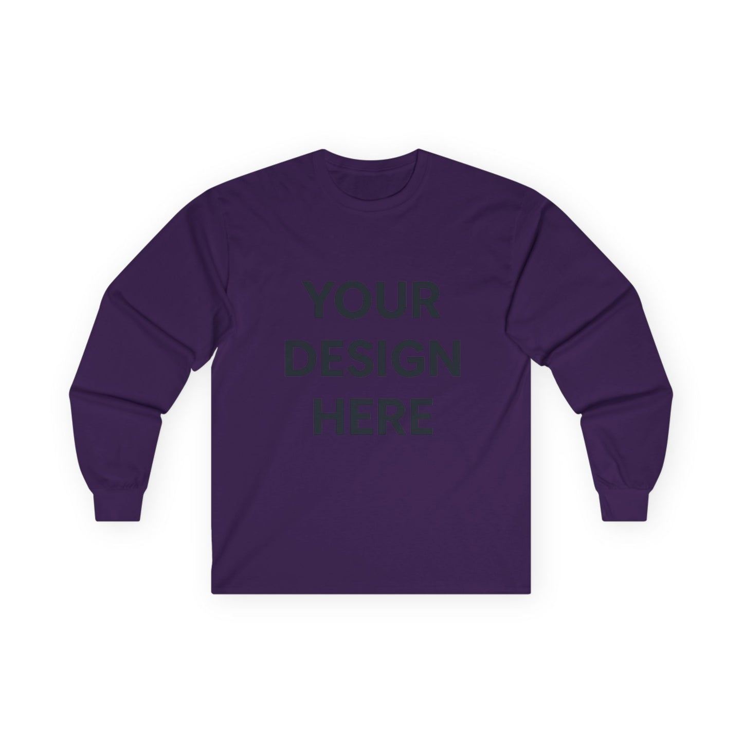 Custom Gildan 2400 Ultra Cotton Long Sleeve T-Shirt Personalized Heavyweight Tee Custom Logo, Text, or Design Unisex Durable Cotton Shirt