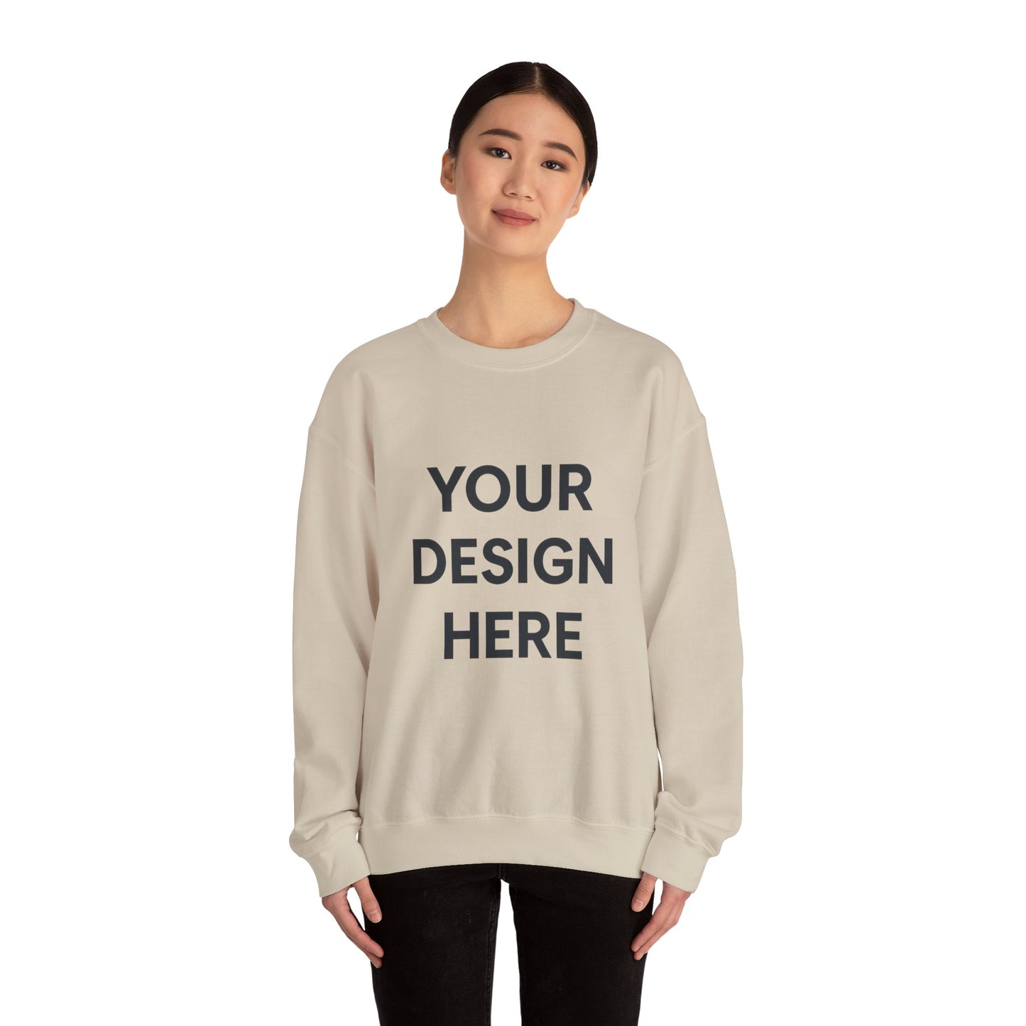 Custom Gildan 18000 Crewneck Sweatshirt | Personalized Heavy Blend Fleece Pullover | Custom Logo, Text, or Design | Unisex Cozy Cotton-Poly Sweatshirt