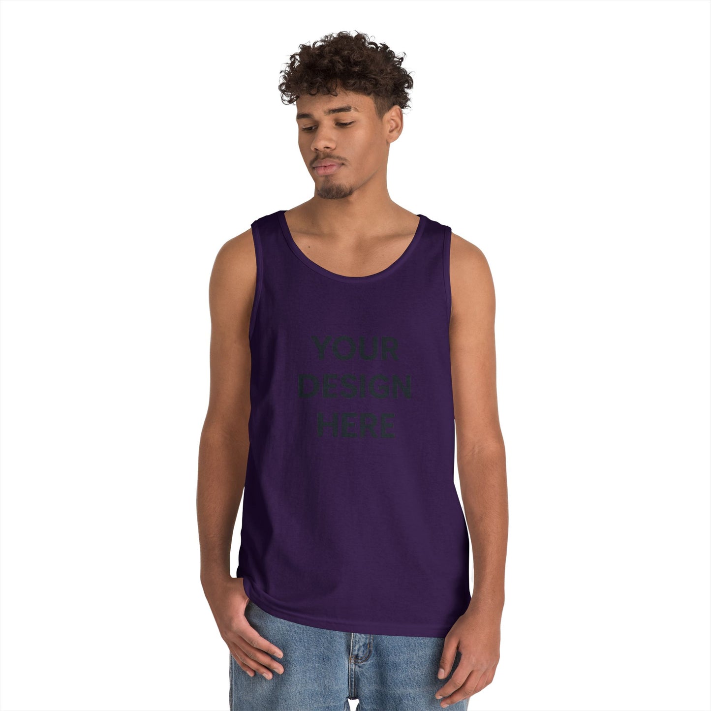 Custom Gildan 5200 Heavy Cotton Tank Top Personalized Sleeveless Shirt Custom Logo, Text, or Design Unisex Classic Fit Summer Tee