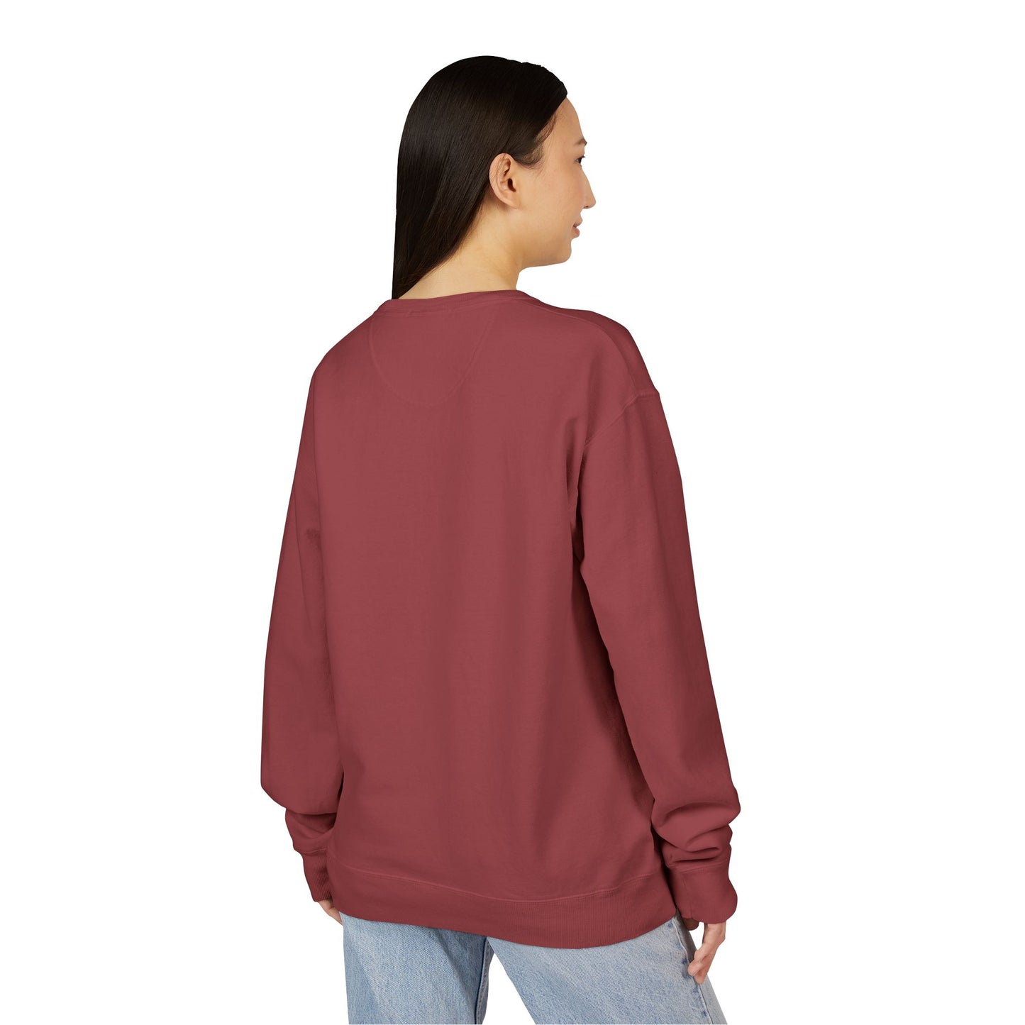 Custom Hanes GDH400 ComfortWash Crewneck Sweatshirt Personalized Garment-Dyed Fleece Pullover Vintage Soft Cotton Blend Custom Logo, Text, or Design