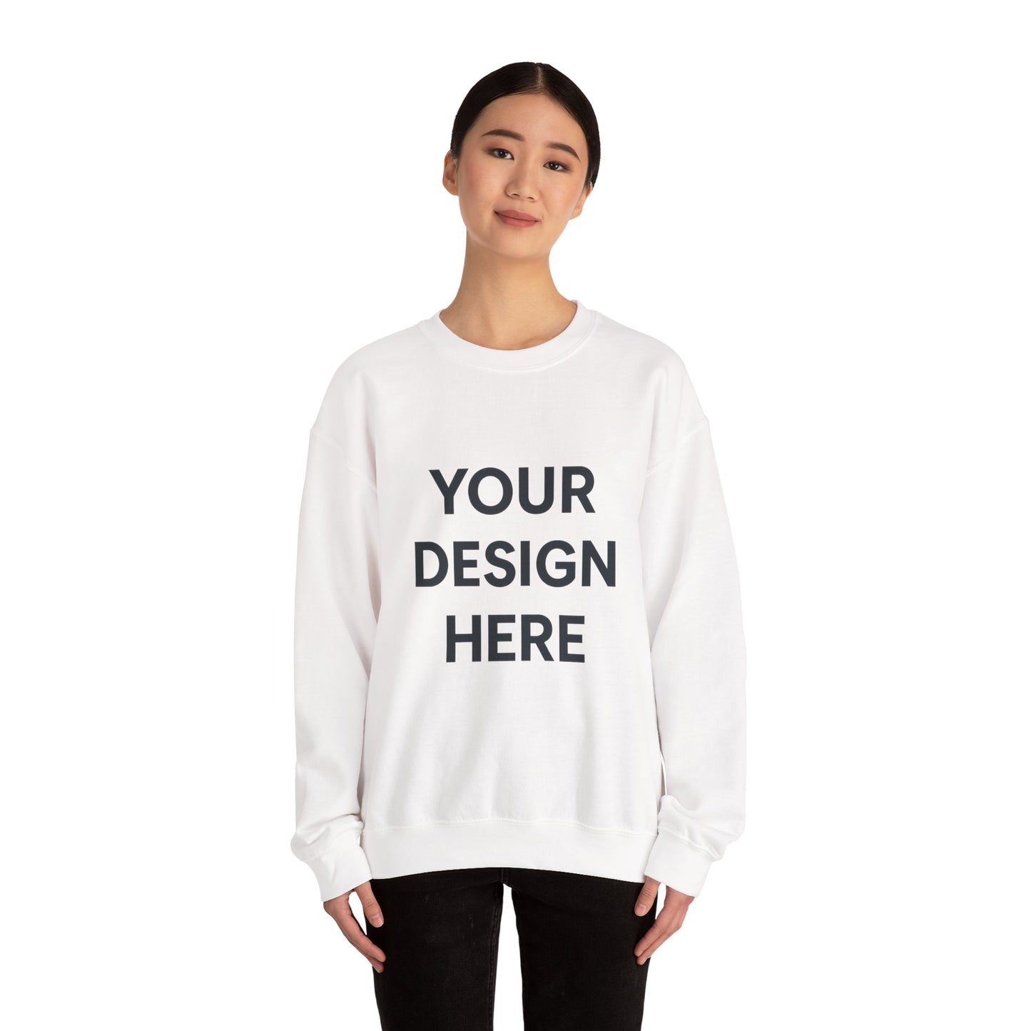 Custom Gildan 18000 Crewneck Sweatshirt | Personalized Heavy Blend Fleece Pullover | Custom Logo, Text, or Design | Unisex Cozy Cotton-Poly Sweatshirt