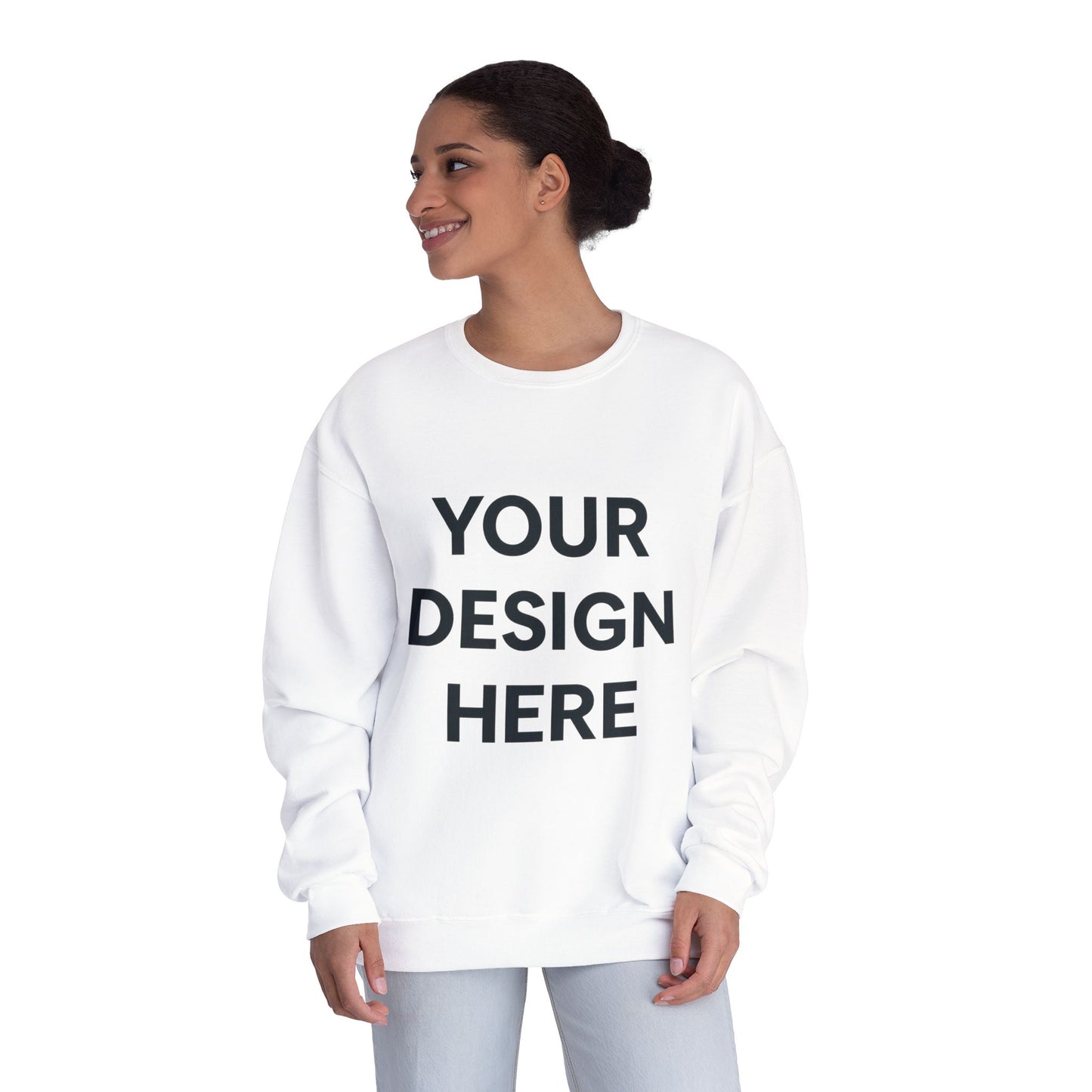 Custom Jerzees 562MR NuBlend Crewneck Sweatshirt Personalized Fleece Pullover Custom Logo, Text, or Design Soft Midweight Unisex Sweatshirt