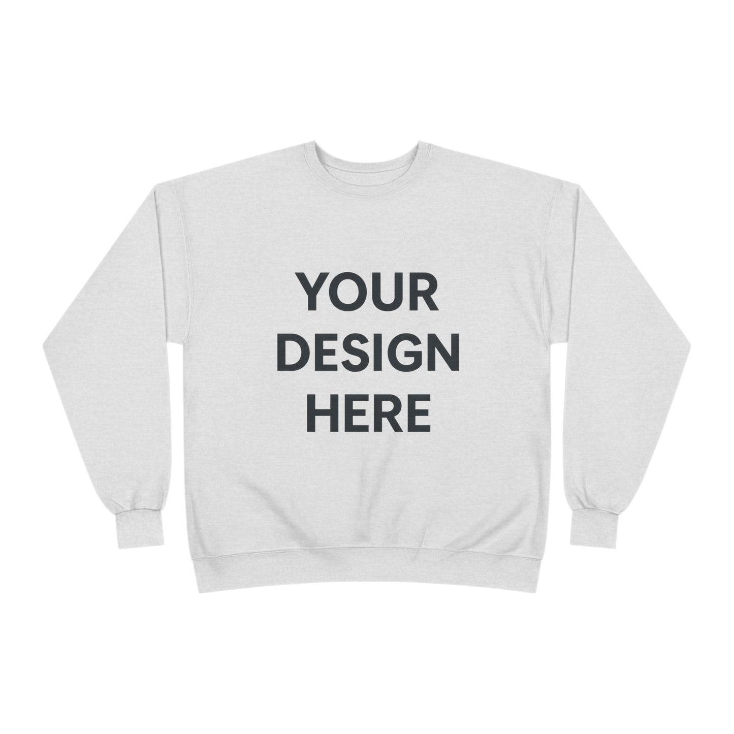 Custom Hanes P160 EcoSmart Crewneck Sweatshirt Personalized Eco-Friendly Fleece Pullover Sustainable Cotton-Poly Blend Custom Logo, Text, or Design