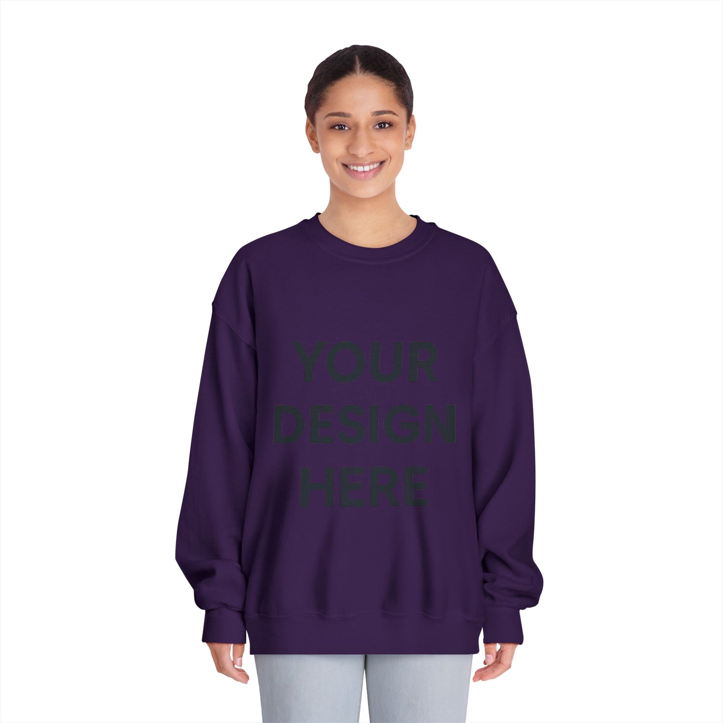 Custom Gildan 12000 DryBlend Crewneck Sweatshirt Personalized Moisture-Wicking Fleece Pullover Custom Logo, Text, or Design Unisex Cotton-Poly Sweatshirt