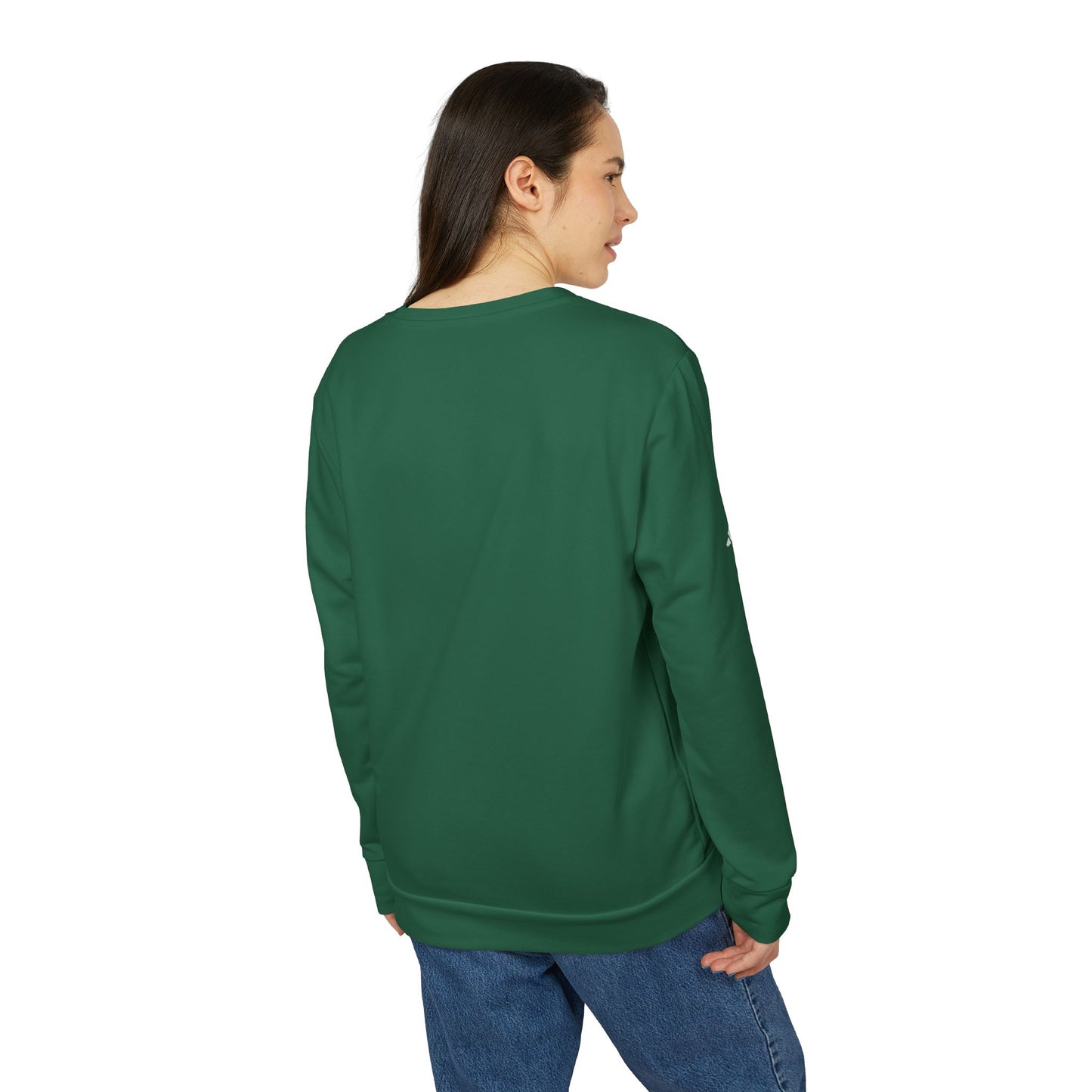 Custom Adidas Fleece Crewneck Sweatshirt Personalized Performance Pullover Soft Midweight Cotton-Poly Blend Custom Logo or Embroidery