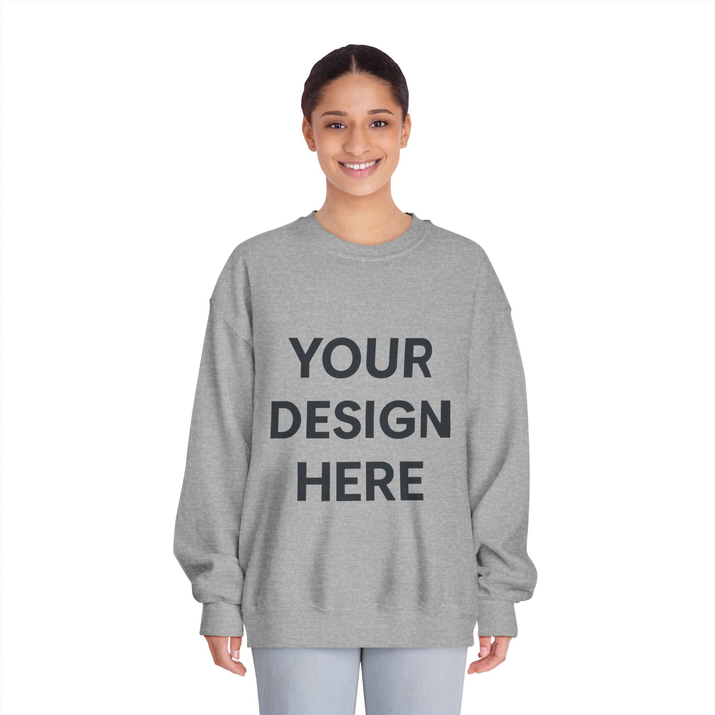Custom Gildan 12000 DryBlend Crewneck Sweatshirt Personalized Moisture-Wicking Fleece Pullover Custom Logo, Text, or Design Unisex Cotton-Poly Sweatshirt