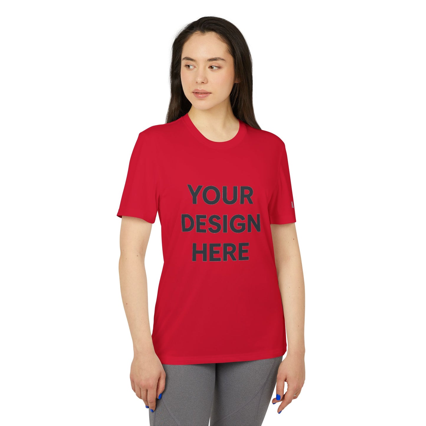 Custom Adidas A376 Sport T-Shirt Personalized Performance Tee Moisture-Wicking Athletic Shirt Custom Logo or Text Unisex Training & Teamwear