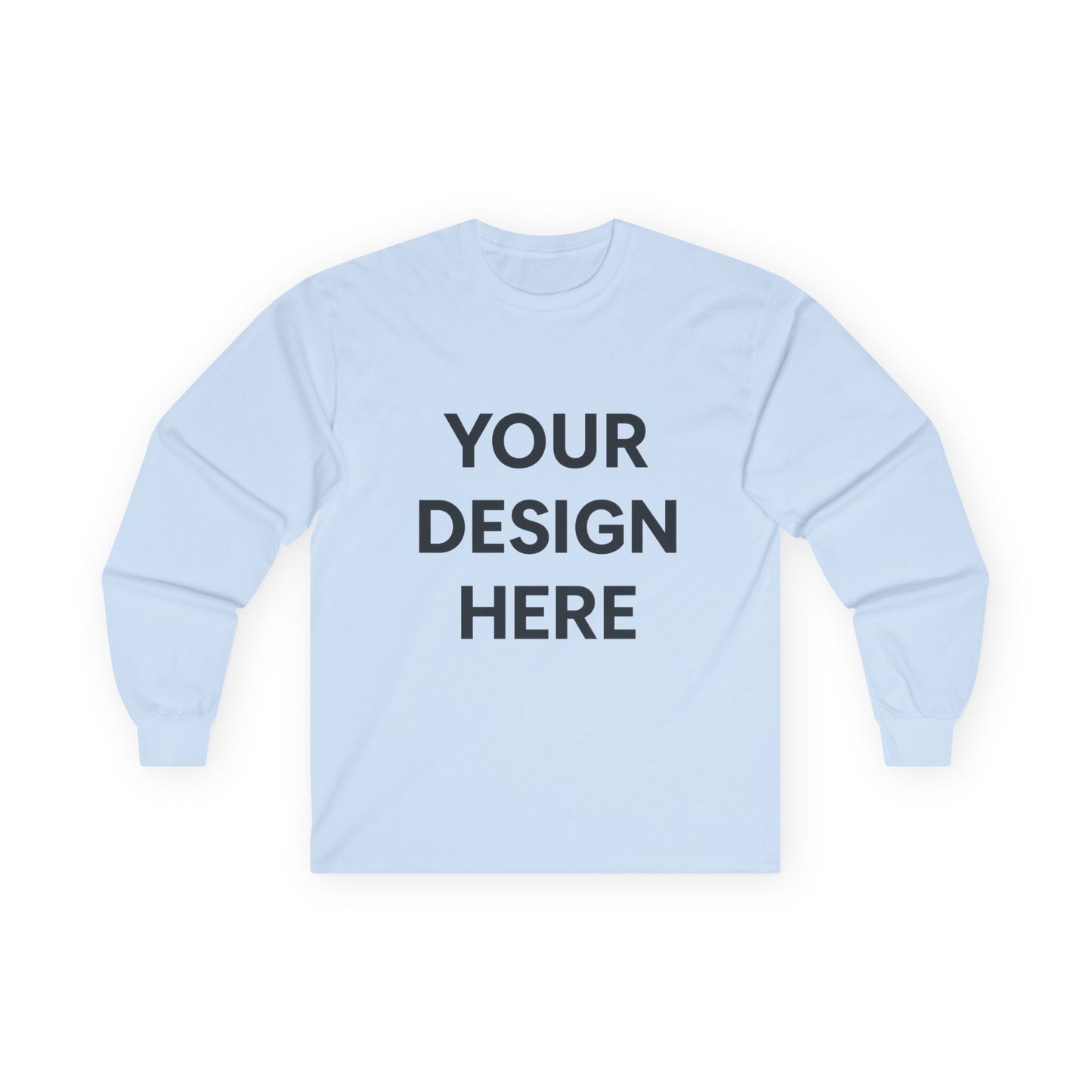 Custom Gildan 2400 Ultra Cotton Long Sleeve T-Shirt Personalized Heavyweight Tee Custom Logo, Text, or Design Unisex Durable Cotton Shirt