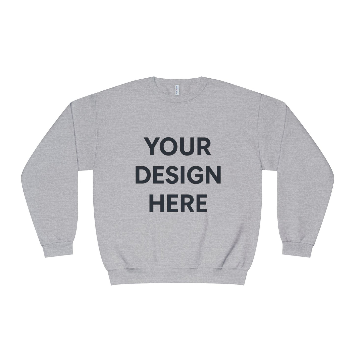 Custom Jerzees 562MR NuBlend Crewneck Sweatshirt Personalized Fleece Pullover Custom Logo, Text, or Design Soft Midweight Unisex Sweatshirt