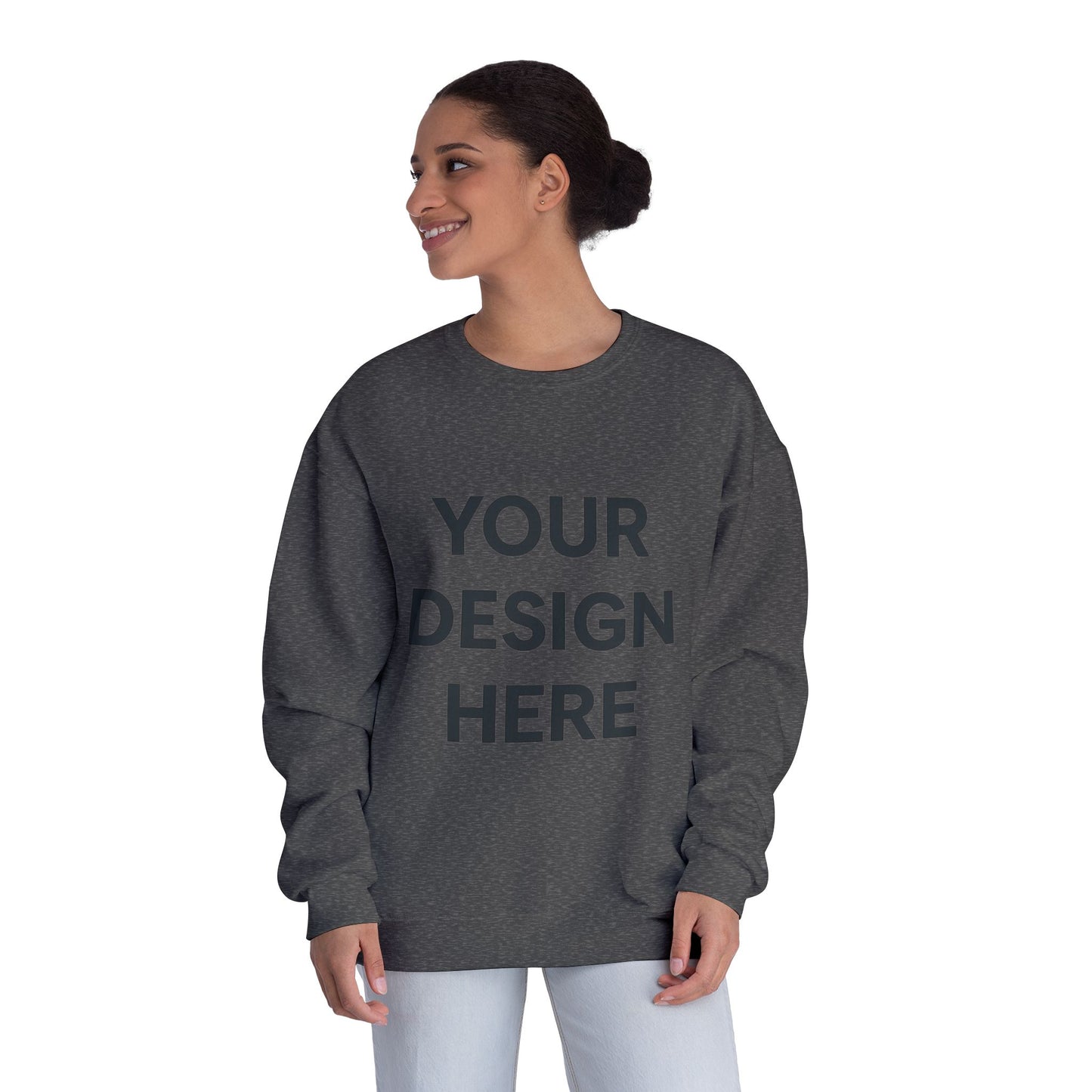 Custom Jerzees 562MR NuBlend Crewneck Sweatshirt Personalized Fleece Pullover Custom Logo, Text, or Design Soft Midweight Unisex Sweatshirt