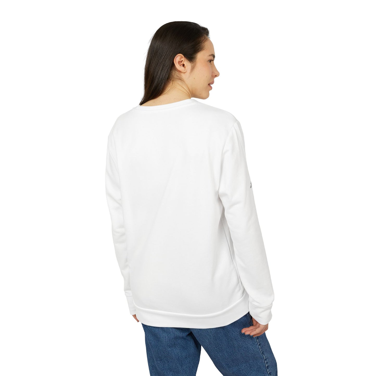 Custom Adidas Fleece Crewneck Sweatshirt Personalized Performance Pullover Soft Midweight Cotton-Poly Blend Custom Logo or Embroidery
