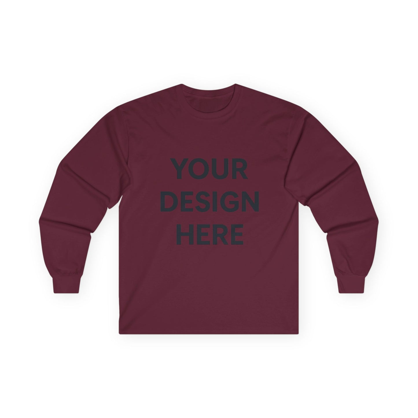 Custom Gildan 2400 Ultra Cotton Long Sleeve T-Shirt Personalized Heavyweight Tee Custom Logo, Text, or Design Unisex Durable Cotton Shirt