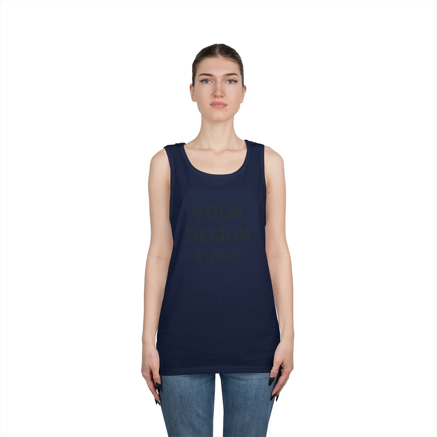 Custom Gildan 5200 Heavy Cotton Tank Top Personalized Sleeveless Shirt Custom Logo, Text, or Design Unisex Classic Fit Summer Tee