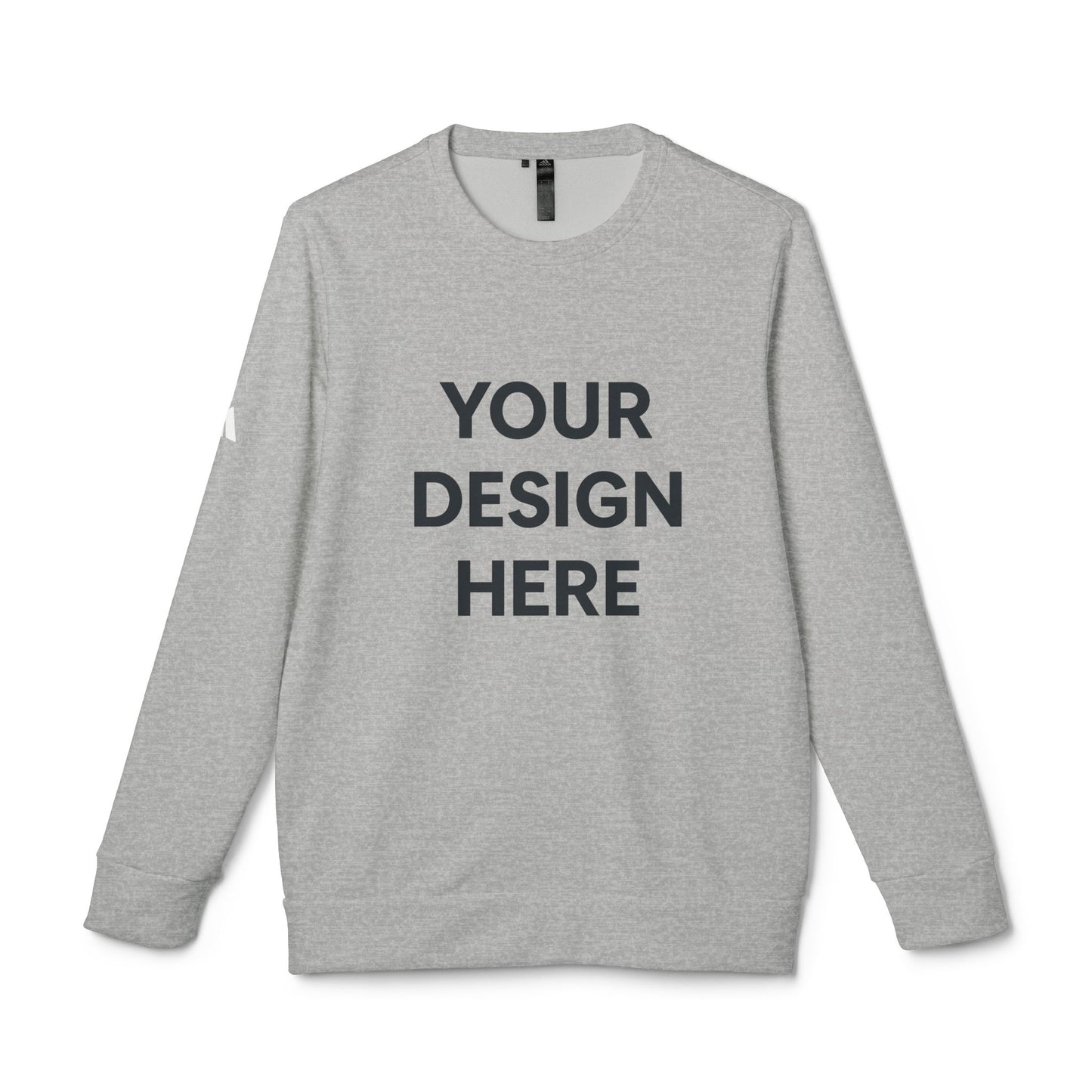 Custom Adidas Fleece Crewneck Sweatshirt Personalized Performance Pullover Soft Midweight Cotton-Poly Blend Custom Logo or Embroidery