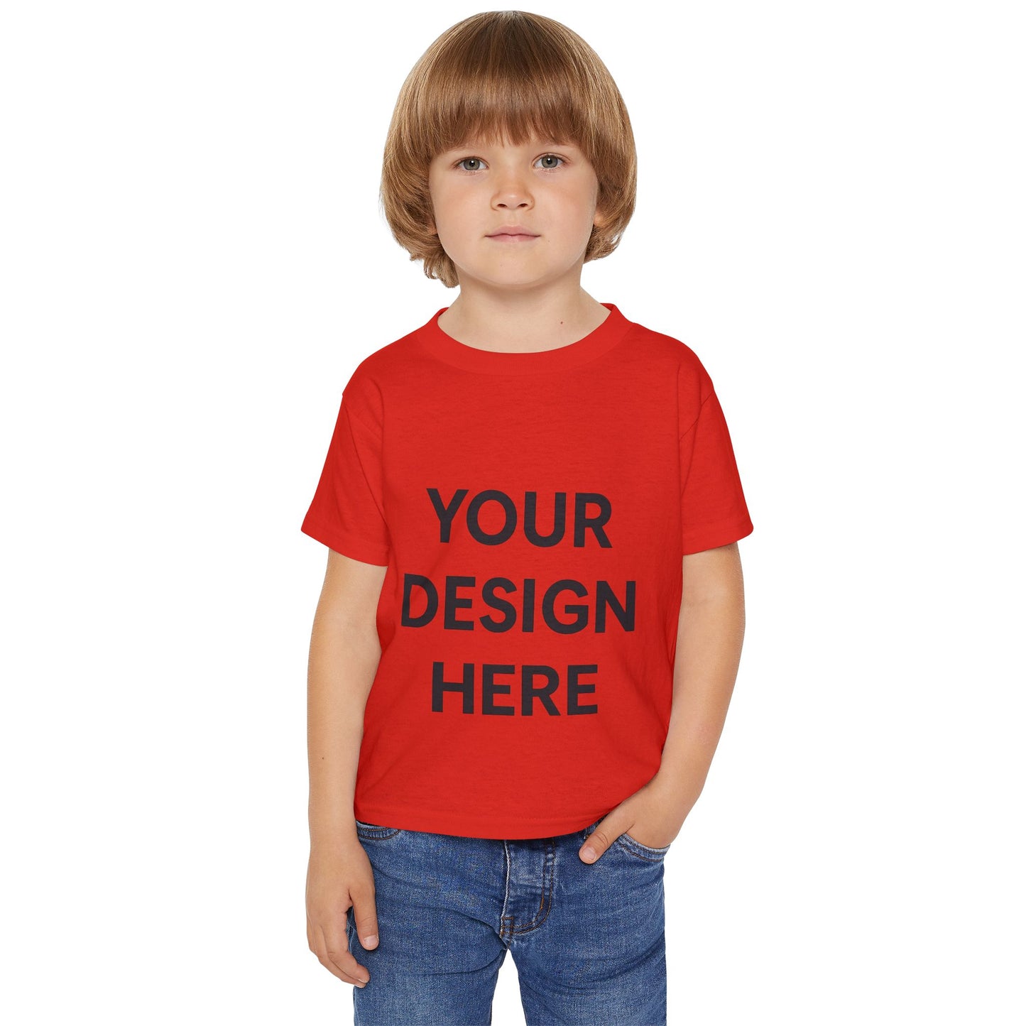 Custom Gildan 5100P Toddler T-Shirt Personalized Heavy Cotton Kids Tee Custom Name, Logo or Design Soft Durable Preshrunk Cotton Shirt